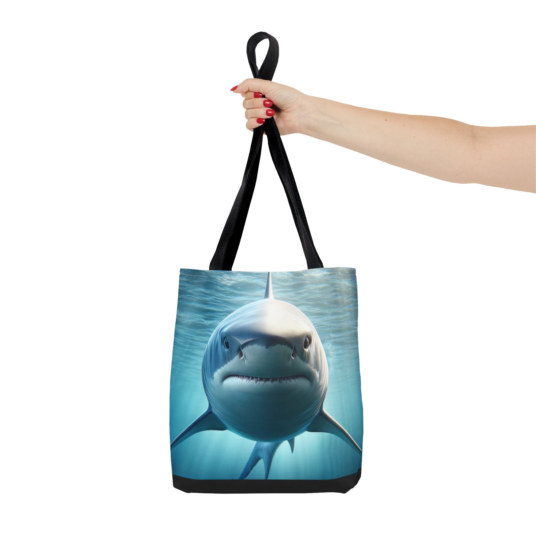 Fierce Shark Tote Bag, Ocean Lover Gift, Beach Bag, Animal Print Tote, Eco-Friendly Shopping Bag