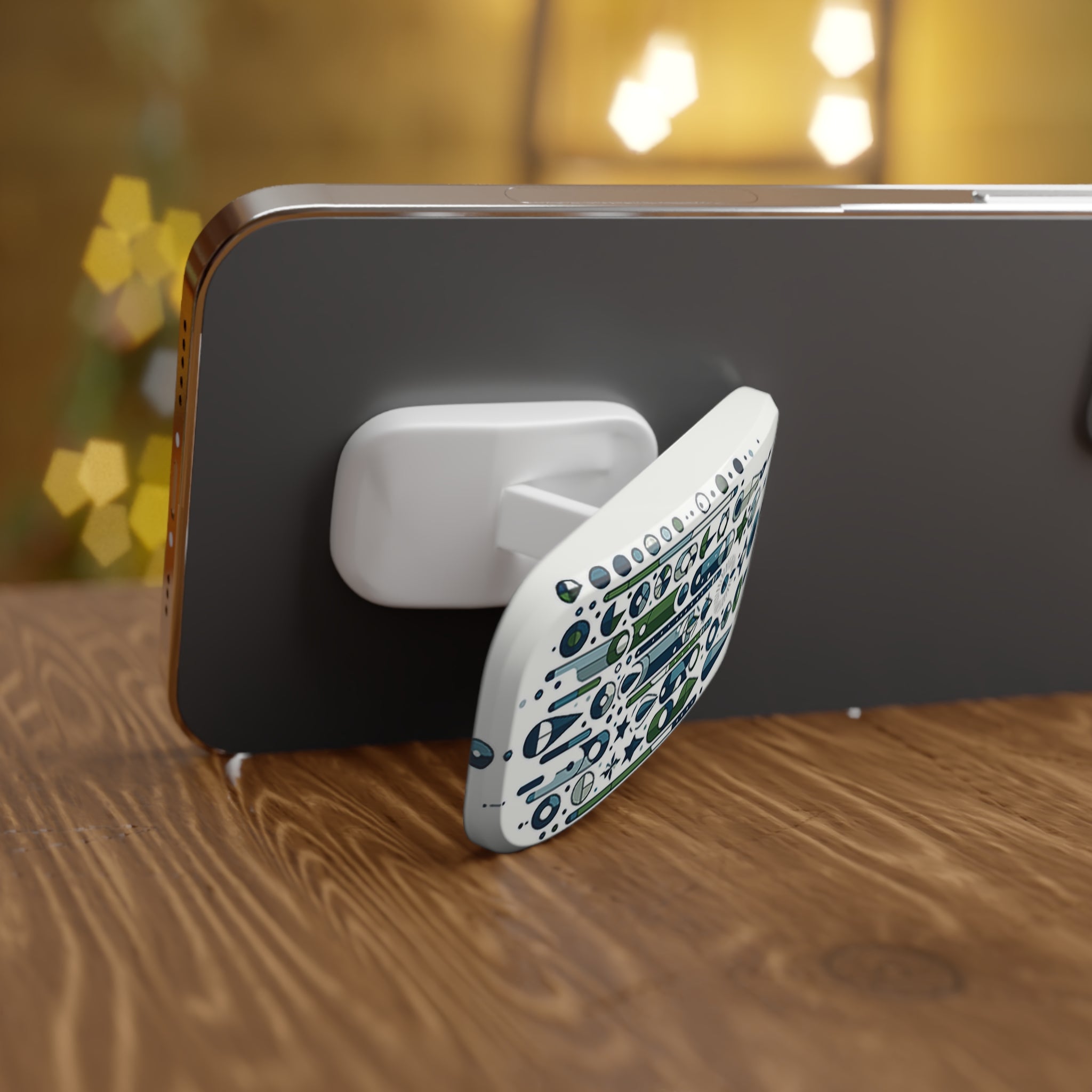 Pattern of triangles and circles - Phone Click-On Grip