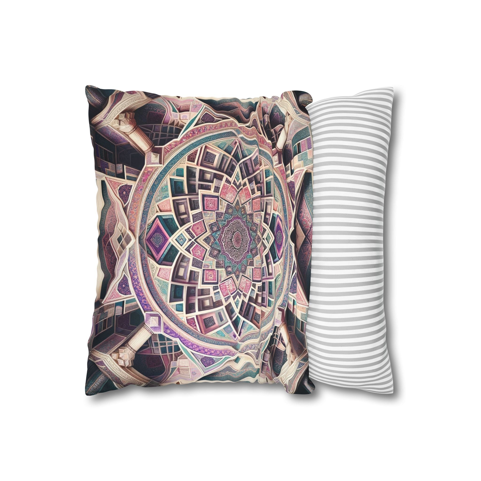 Persian Art (purple-grey) - Suede Square Pillowcase