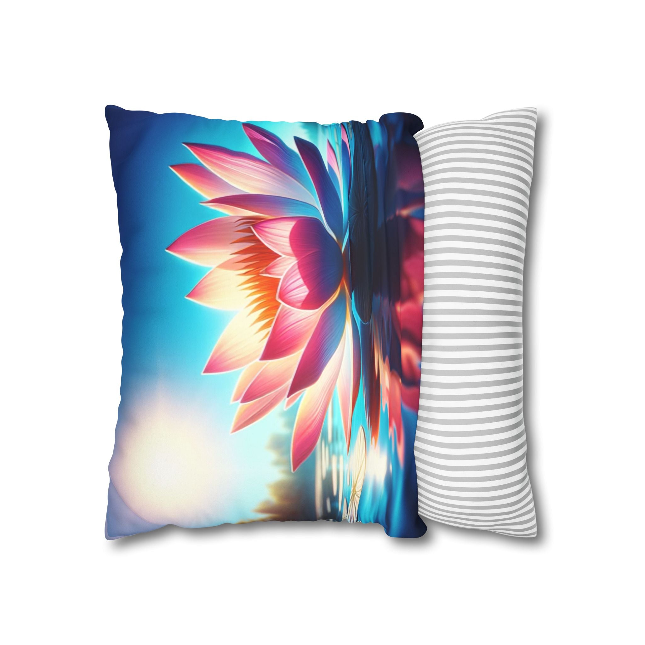 A big lotus flower - Suede Square Pillowcase