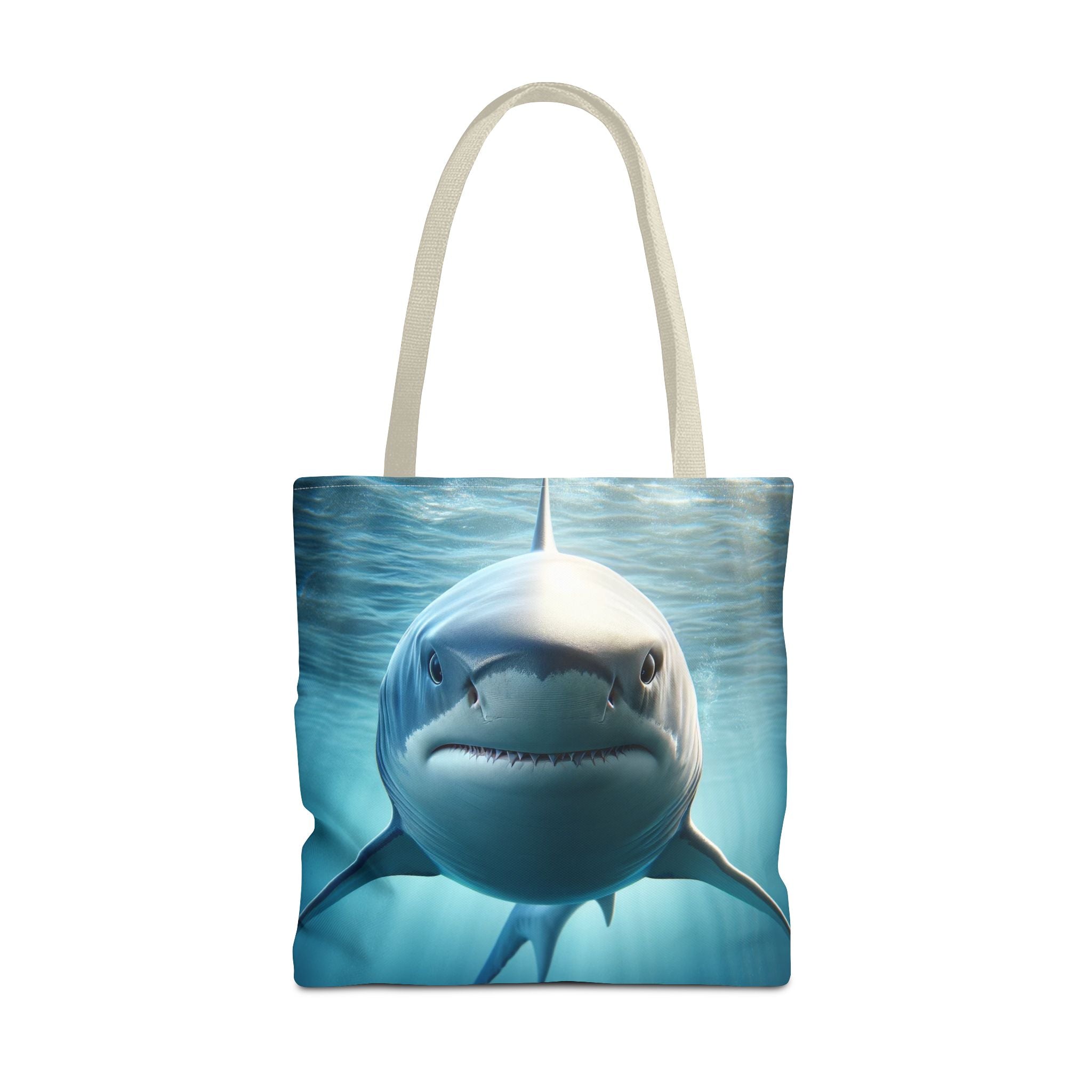 Fierce Shark Tote Bag, Ocean Lover Gift, Beach Bag, Animal Print Tote, Eco-Friendly Shopping Bag