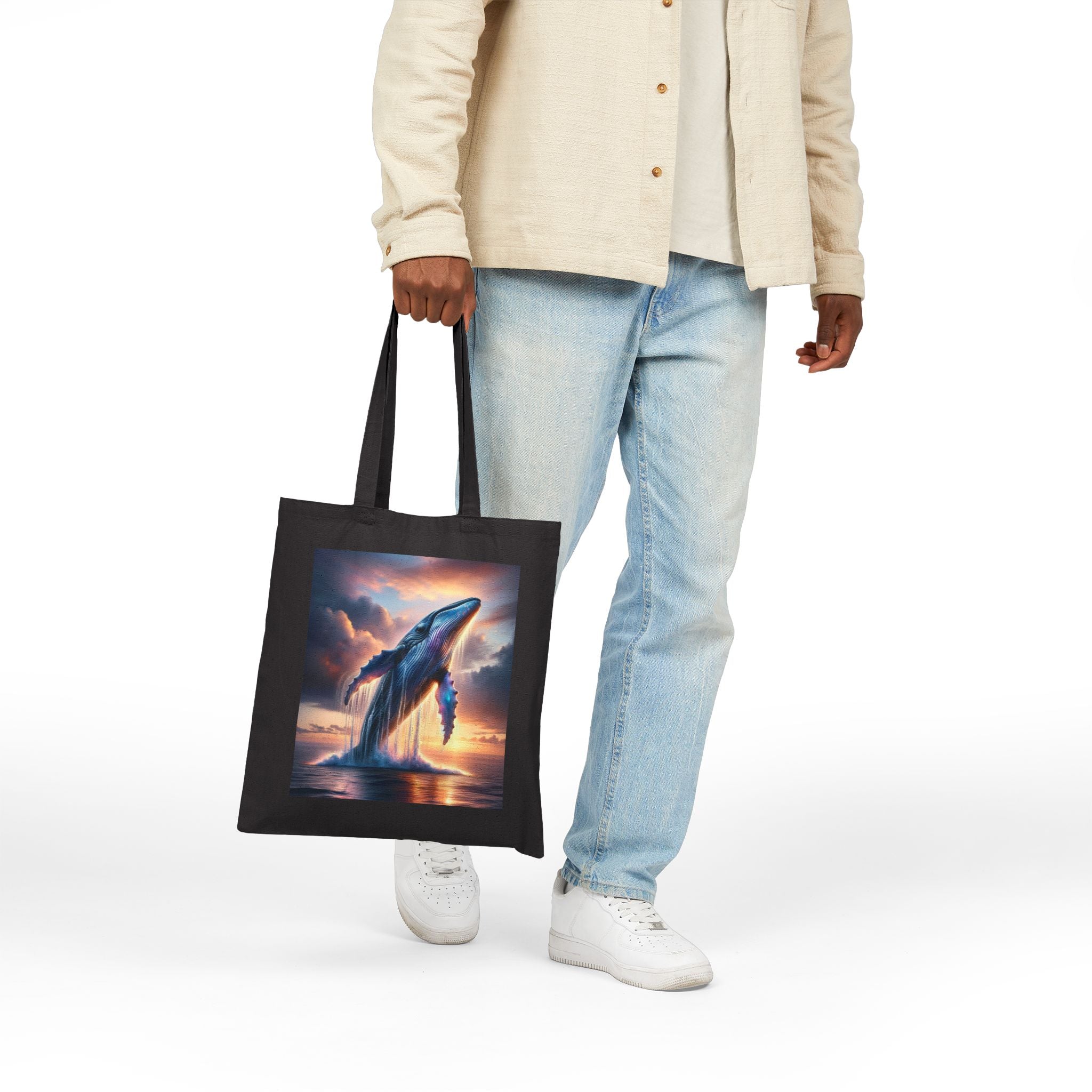 Whale Art - Cotton Canvas Tote Bag