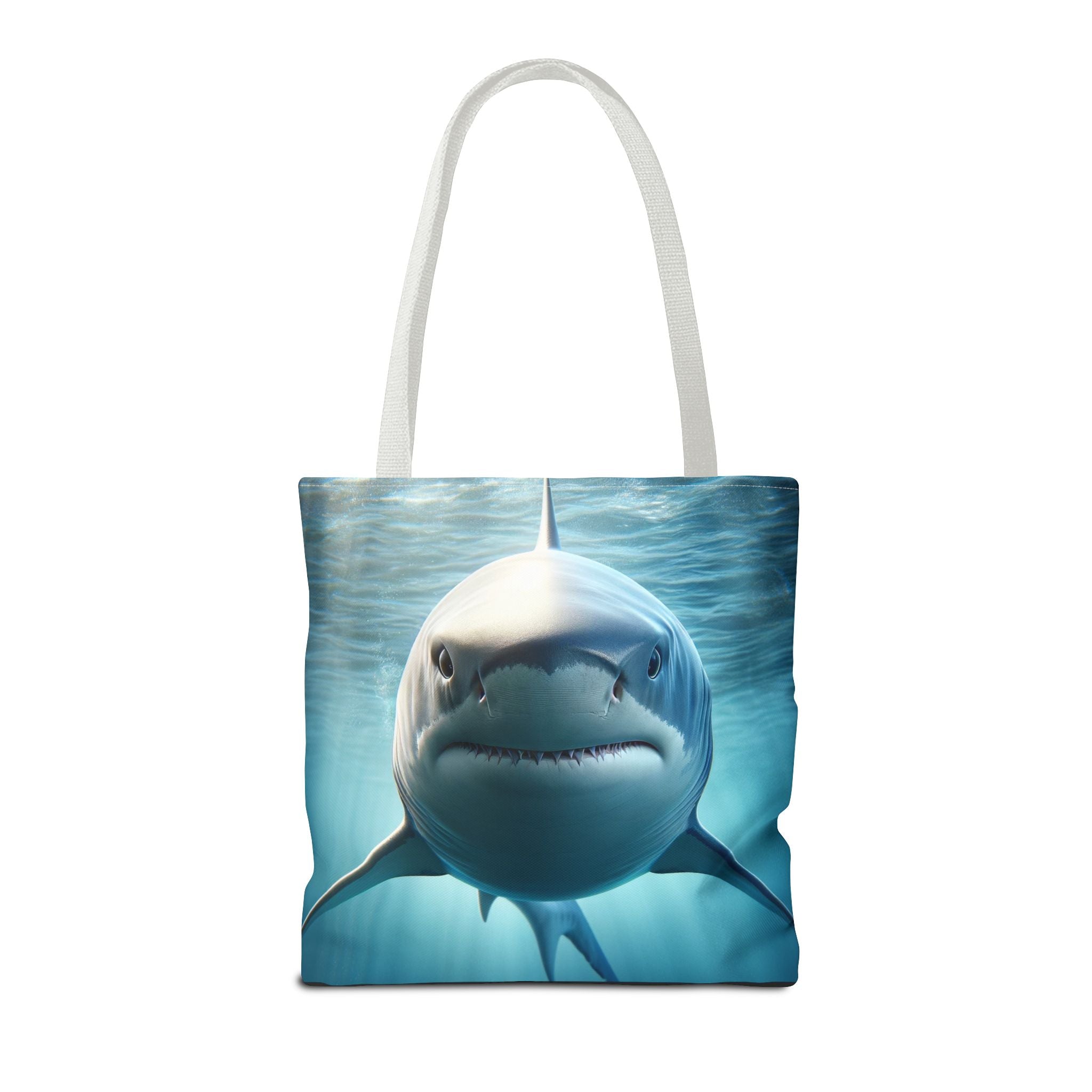 Fierce Shark Tote Bag, Ocean Lover Gift, Beach Bag, Animal Print Tote, Eco-Friendly Shopping Bag