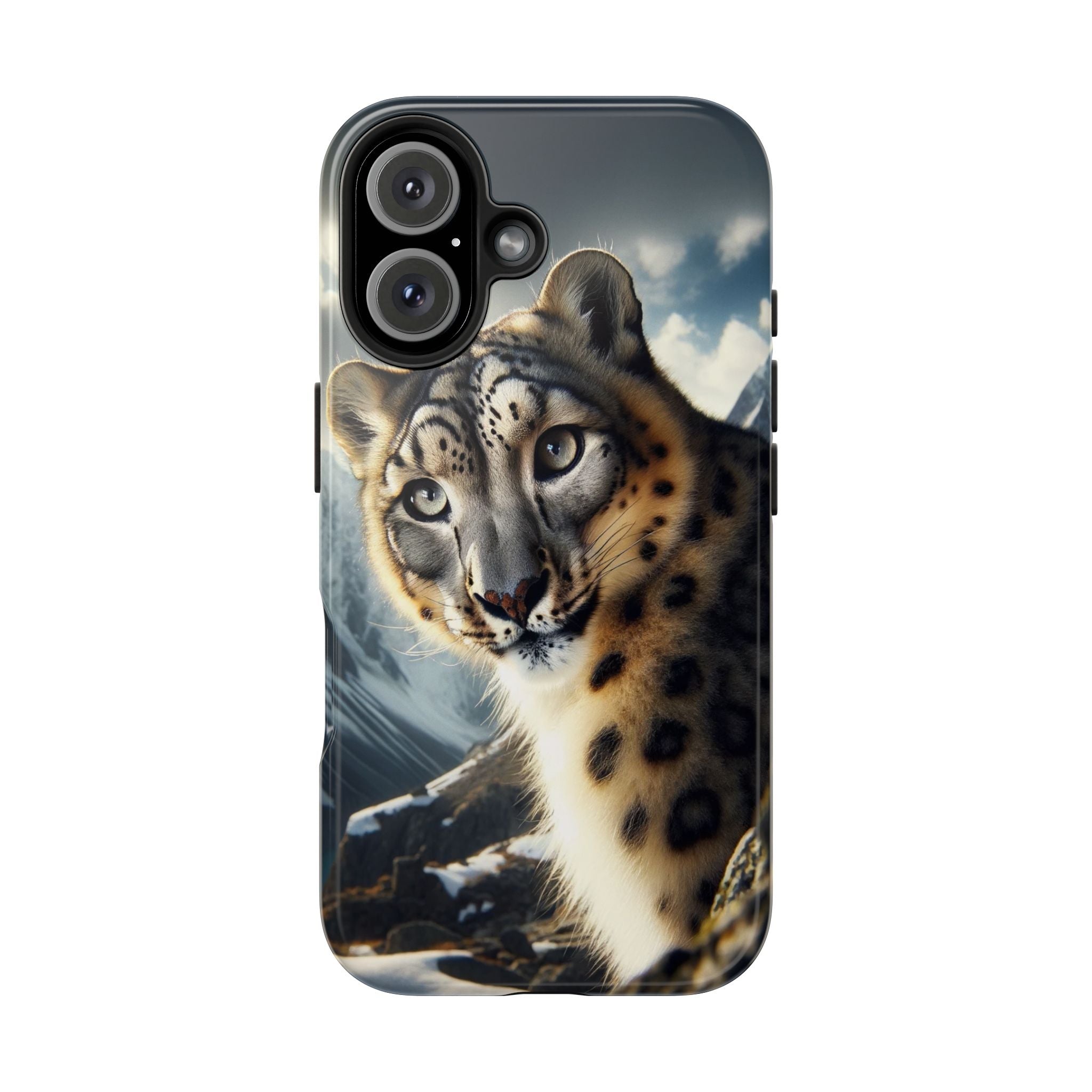Curious Snow Leopard - Tough Phone Case