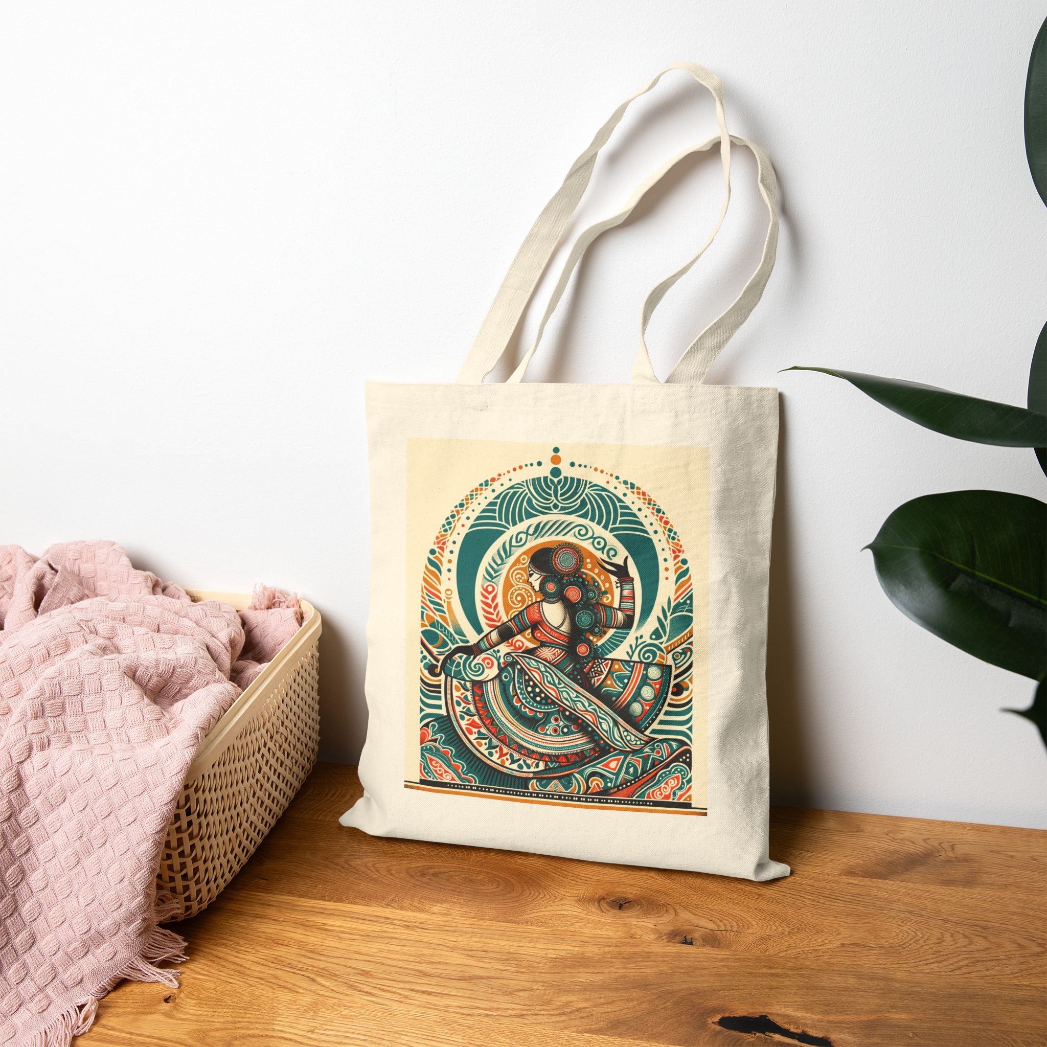 Bohemian Chakra Tote Bag - Cotton Canvas Tote Bag
