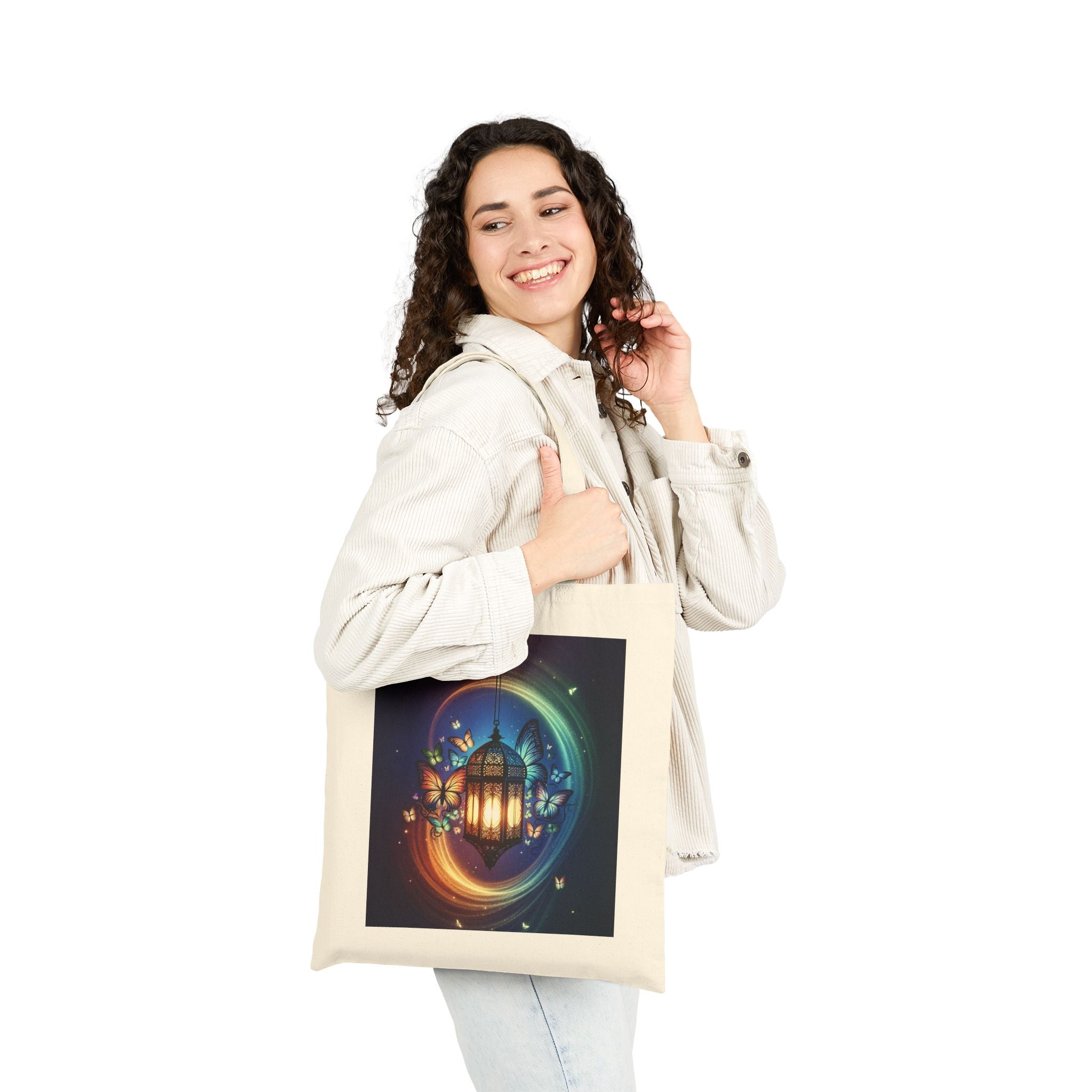 Colorful Garden Lantern - Cotton Canvas Tote Bag