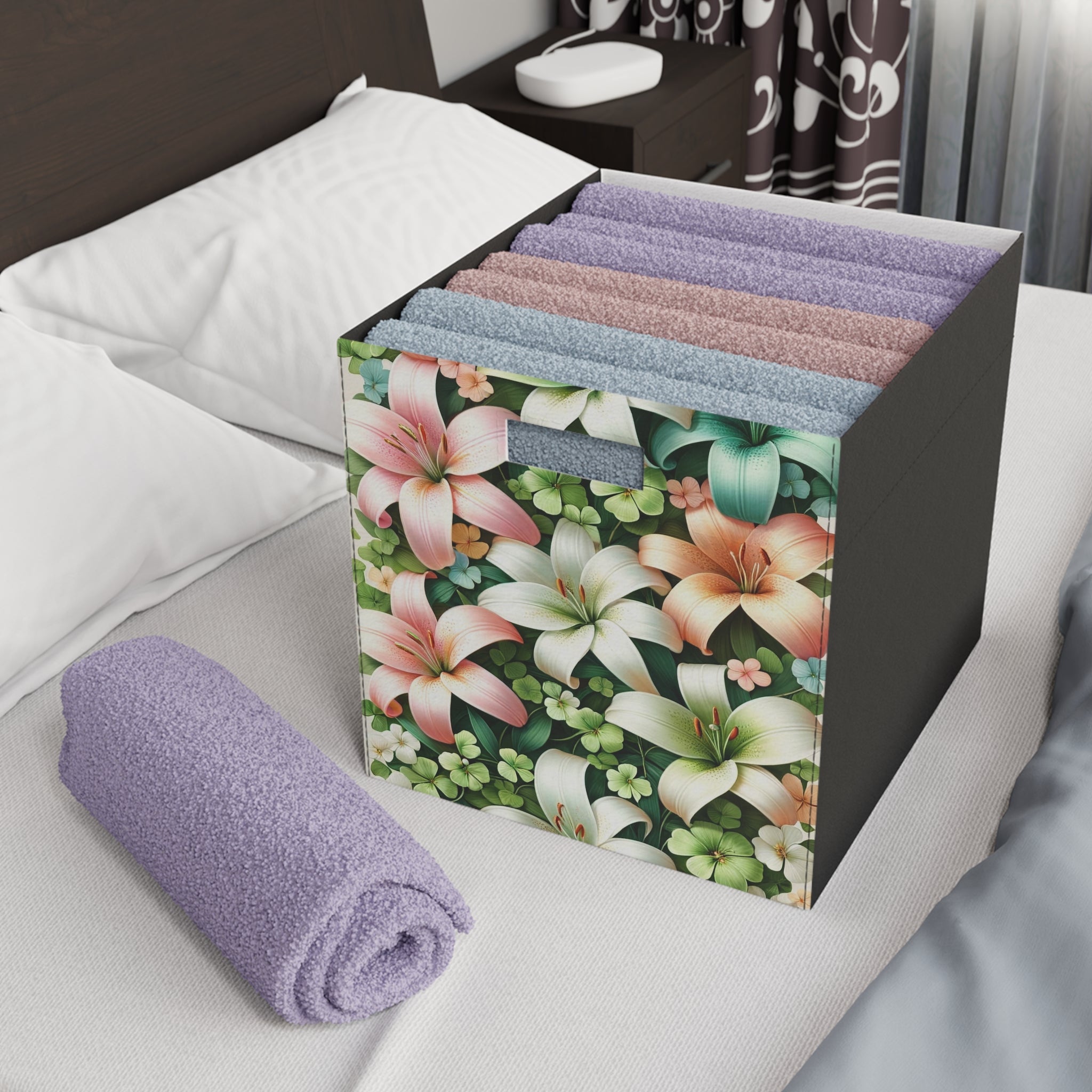 Lilies on green - Storage Box