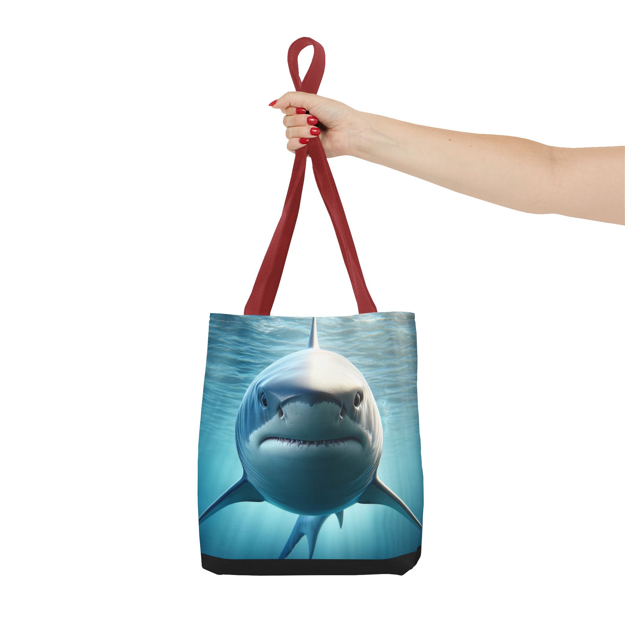 Fierce Shark Tote Bag, Ocean Lover Gift, Beach Bag, Animal Print Tote, Eco-Friendly Shopping Bag