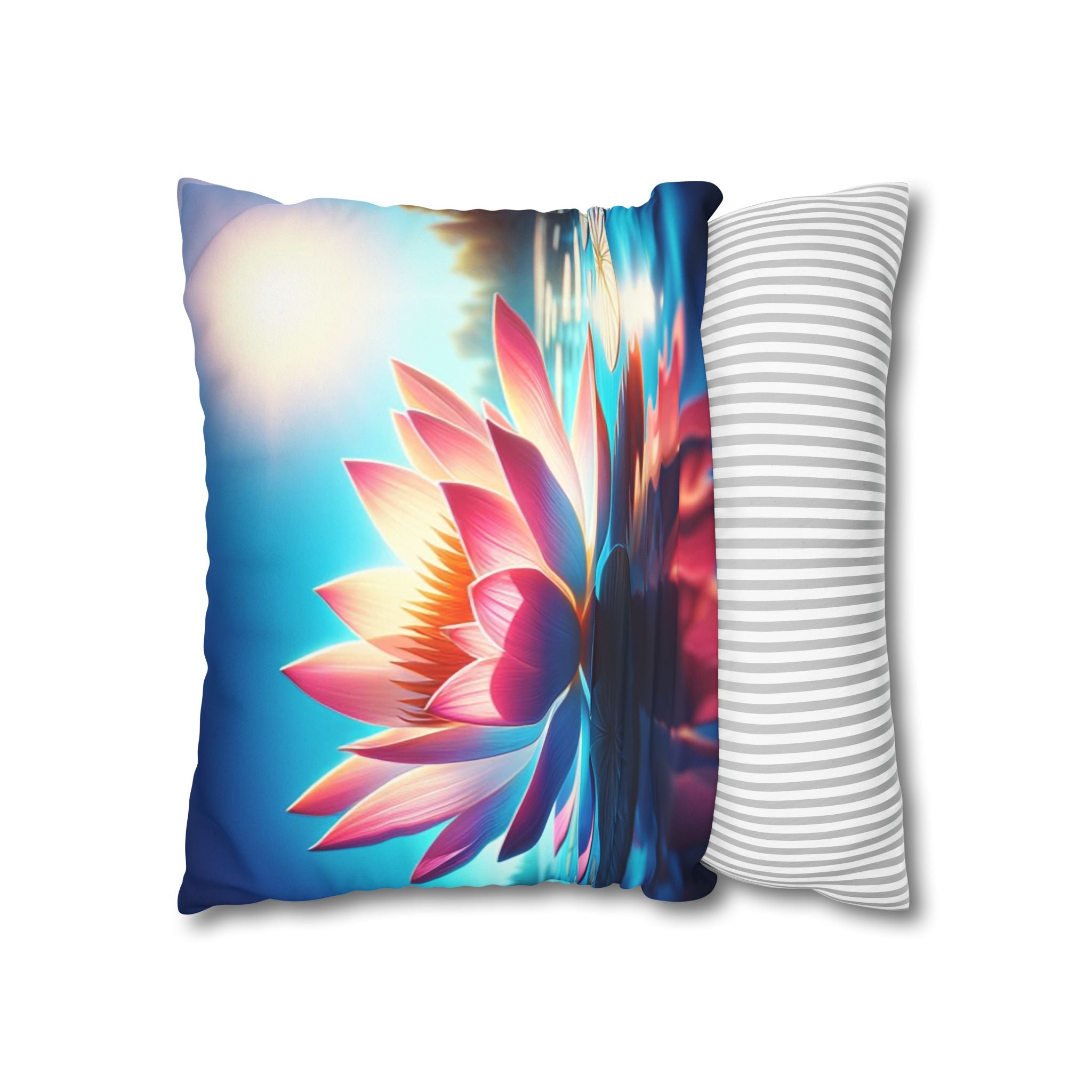 A big lotus flower - Suede Square Pillowcase