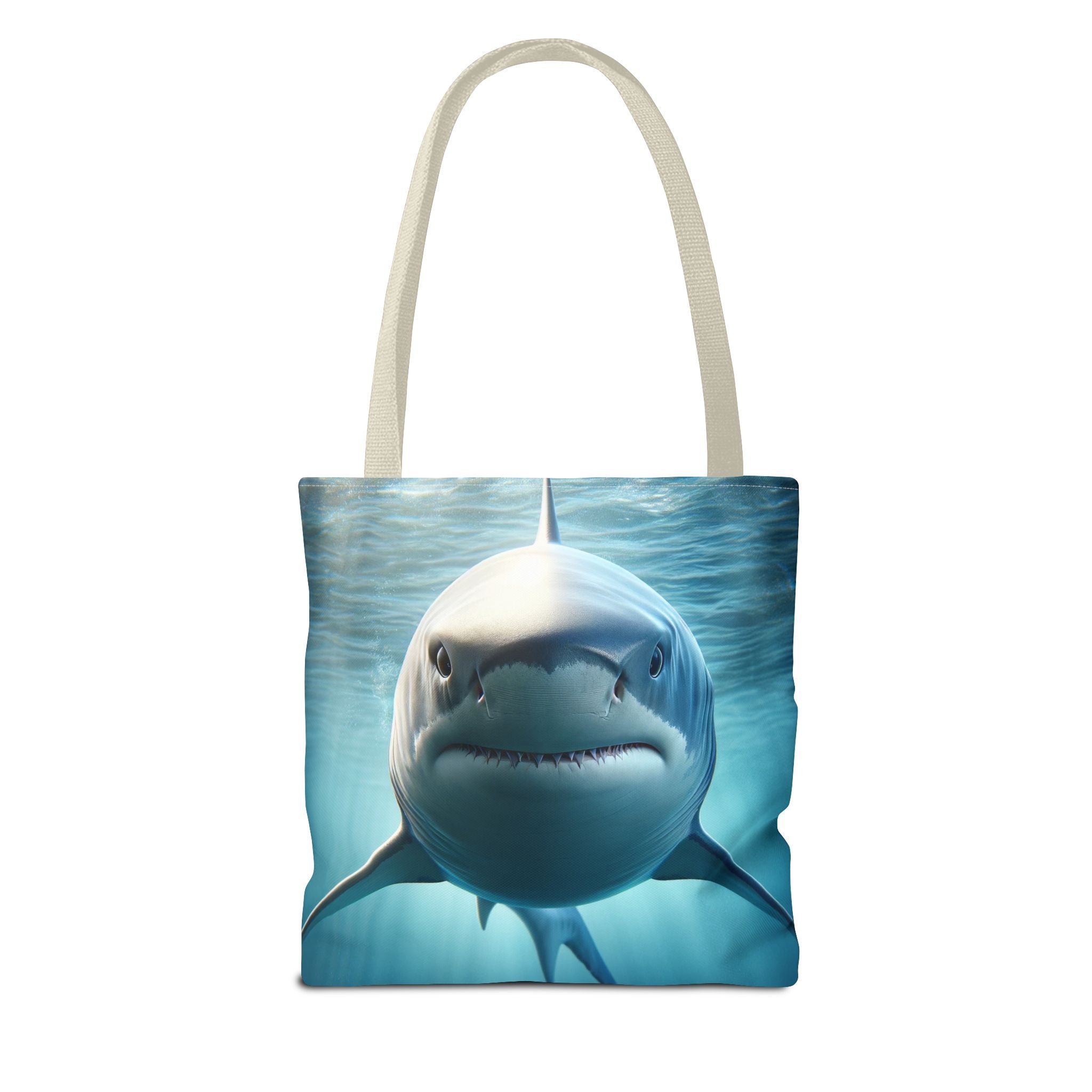 Fierce Shark Tote Bag, Ocean Lover Gift, Beach Bag, Animal Print Tote, Eco-Friendly Shopping Bag