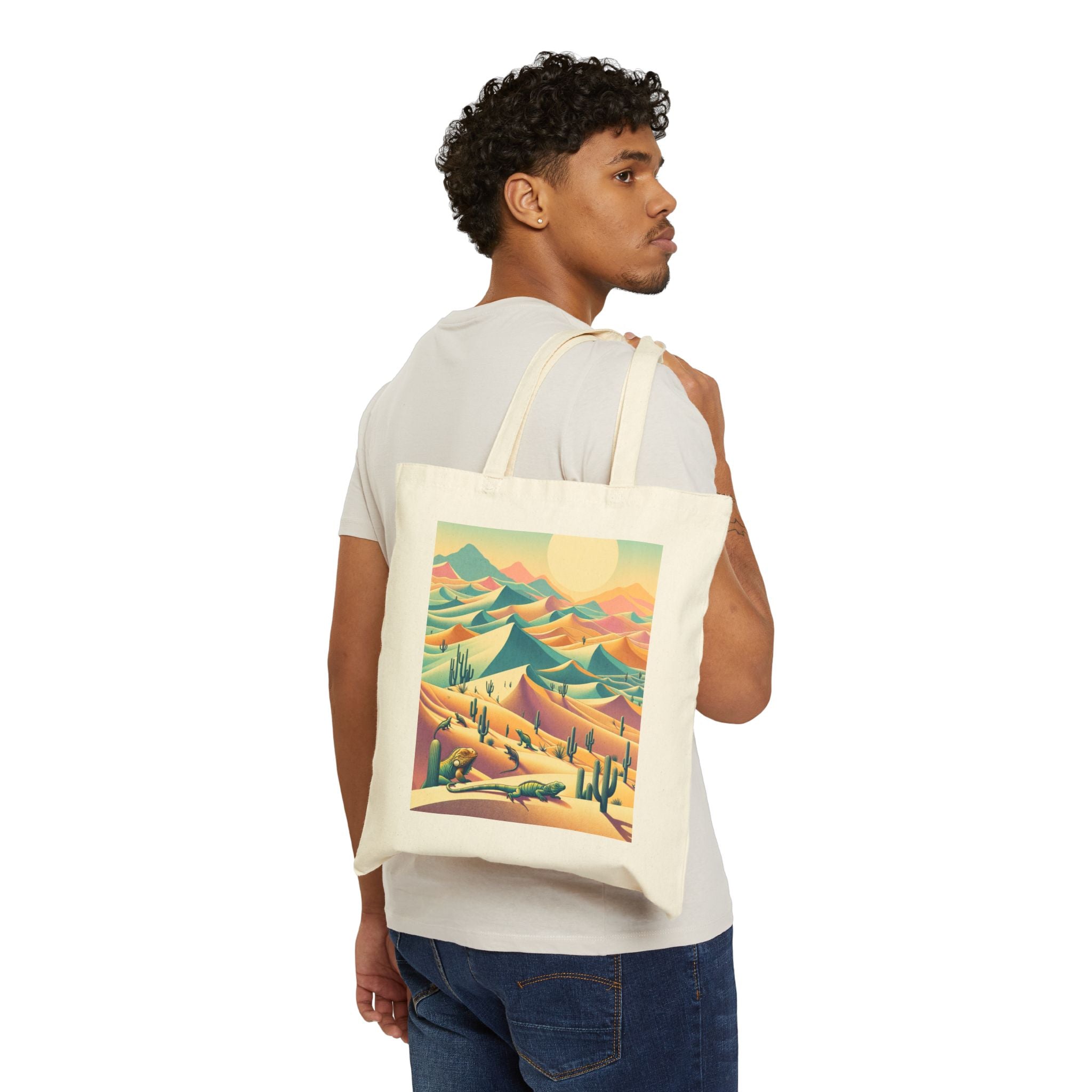 Desert Landscape - Cotton Canvas Tote Bag