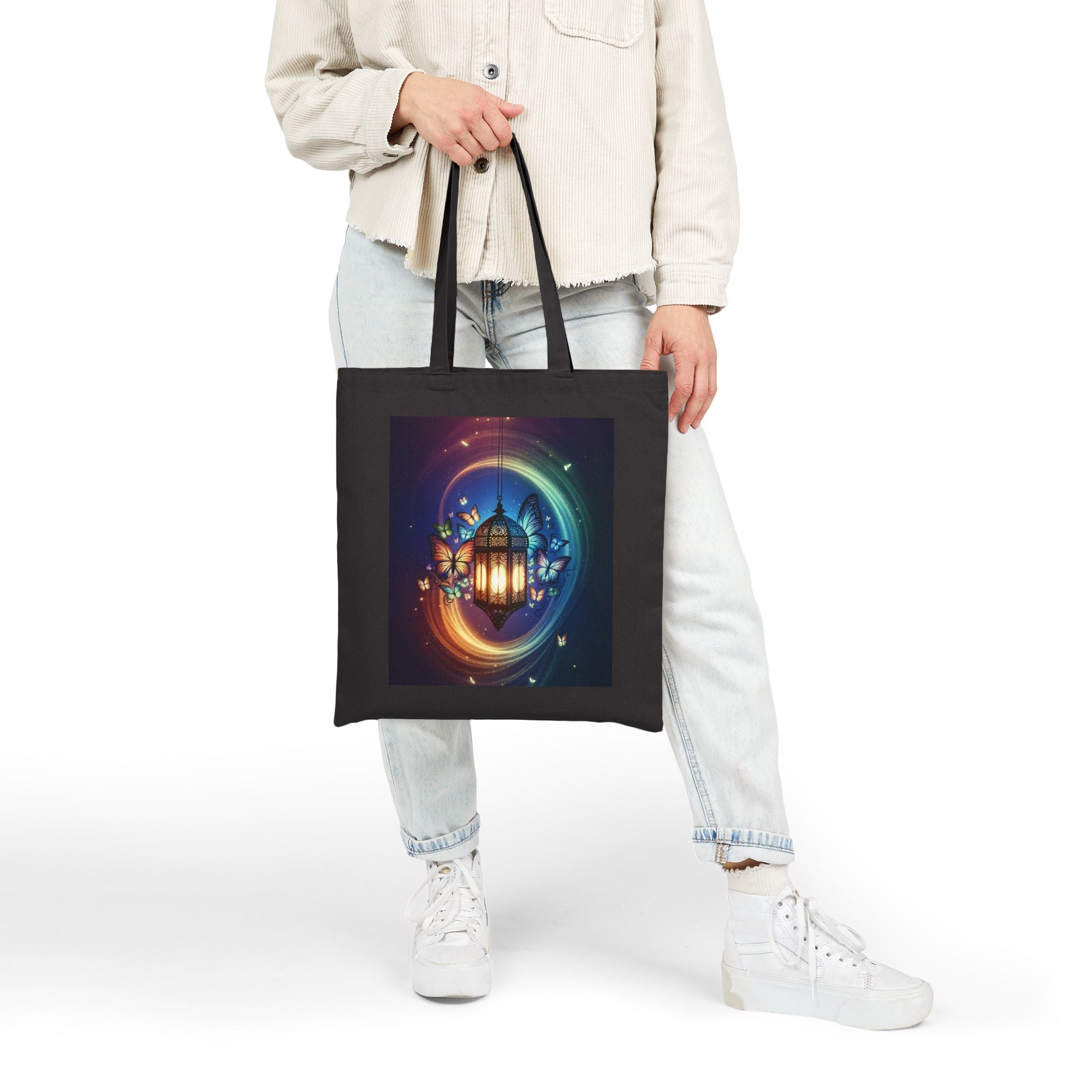 Colorful Garden Lantern - Cotton Canvas Tote Bag