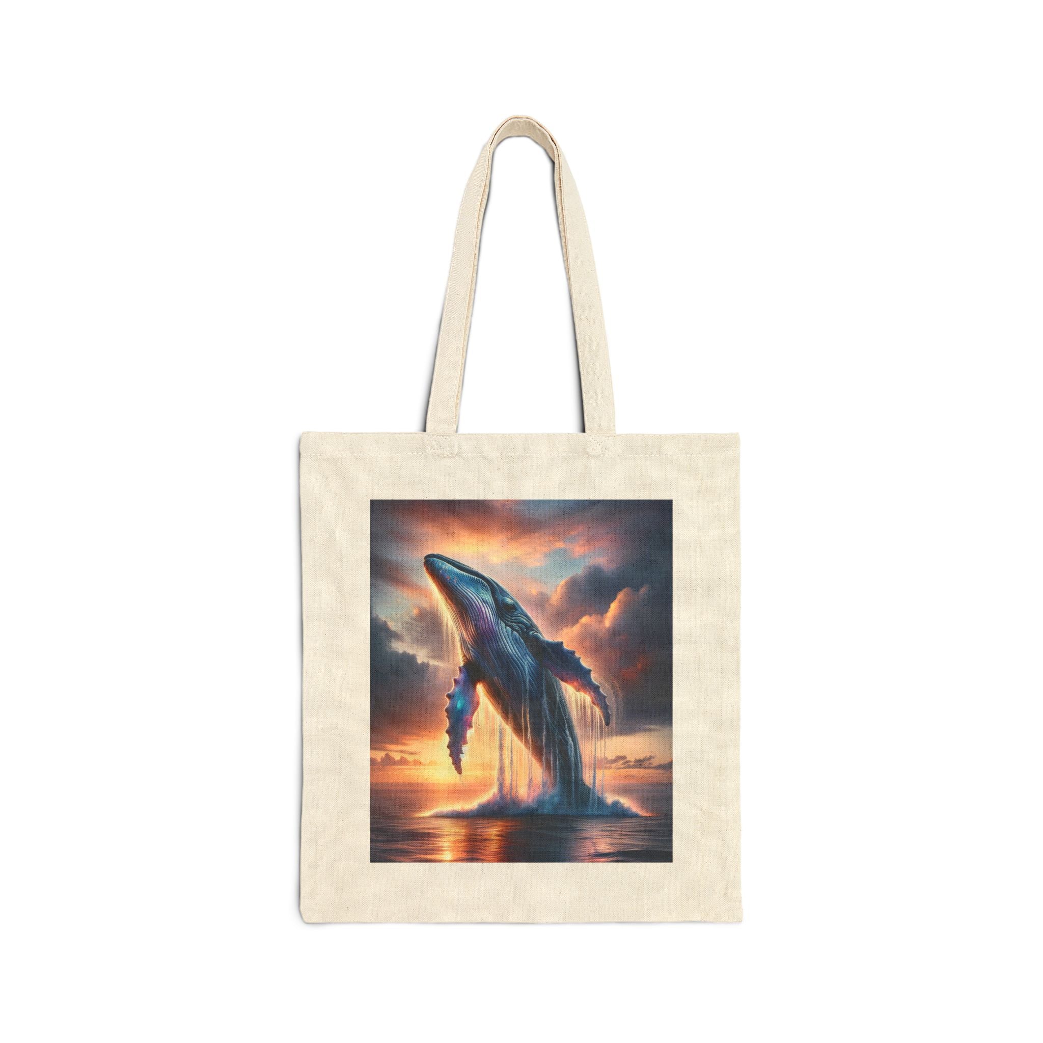 Whale Art - Cotton Canvas Tote Bag