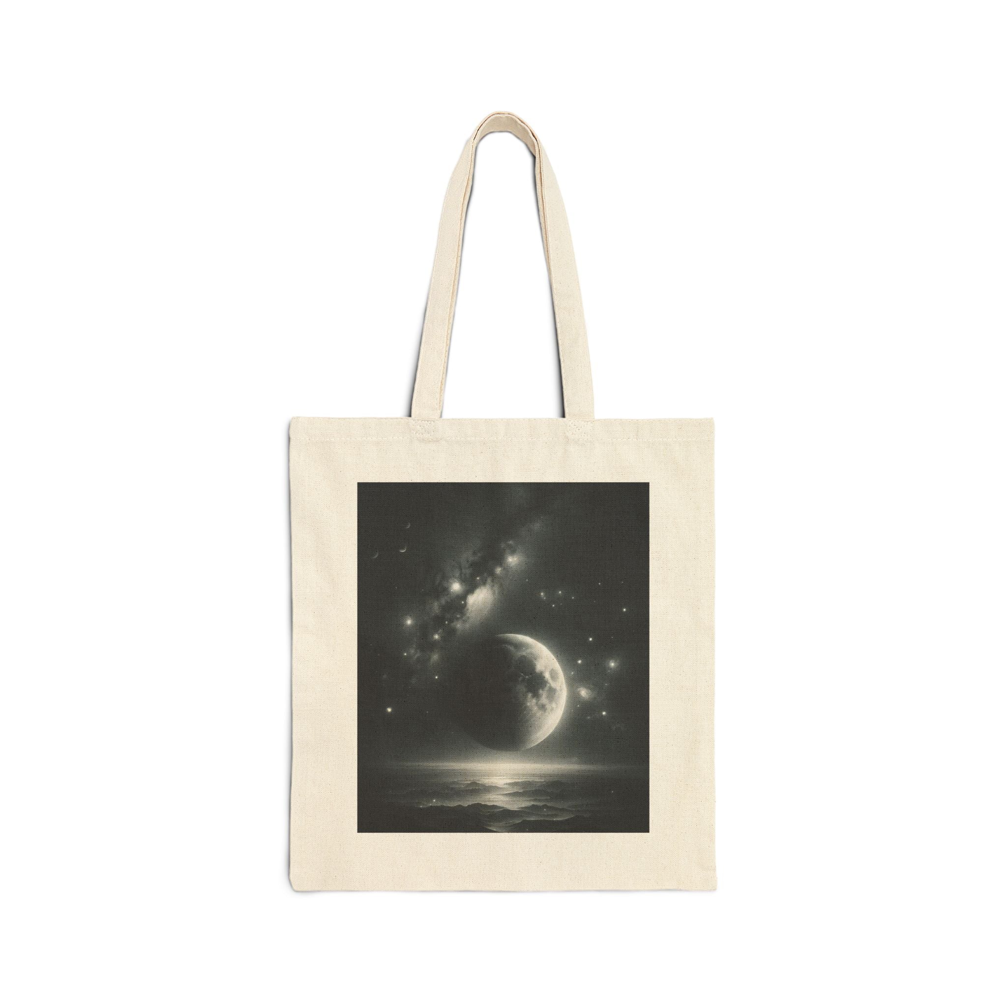 Moon - Cotton Canvas Tote Bag