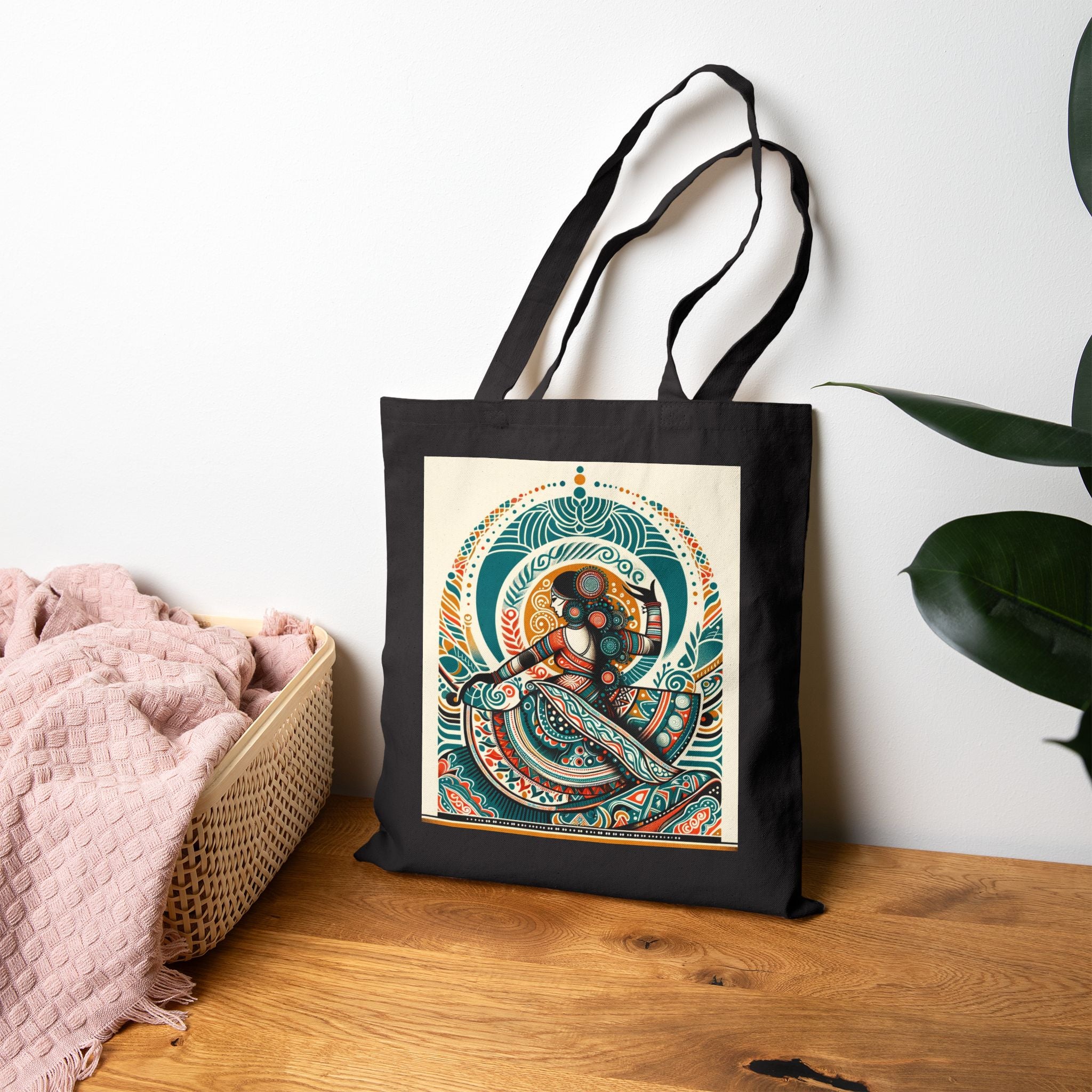 Bohemian Chakra Tote Bag - Cotton Canvas Tote Bag
