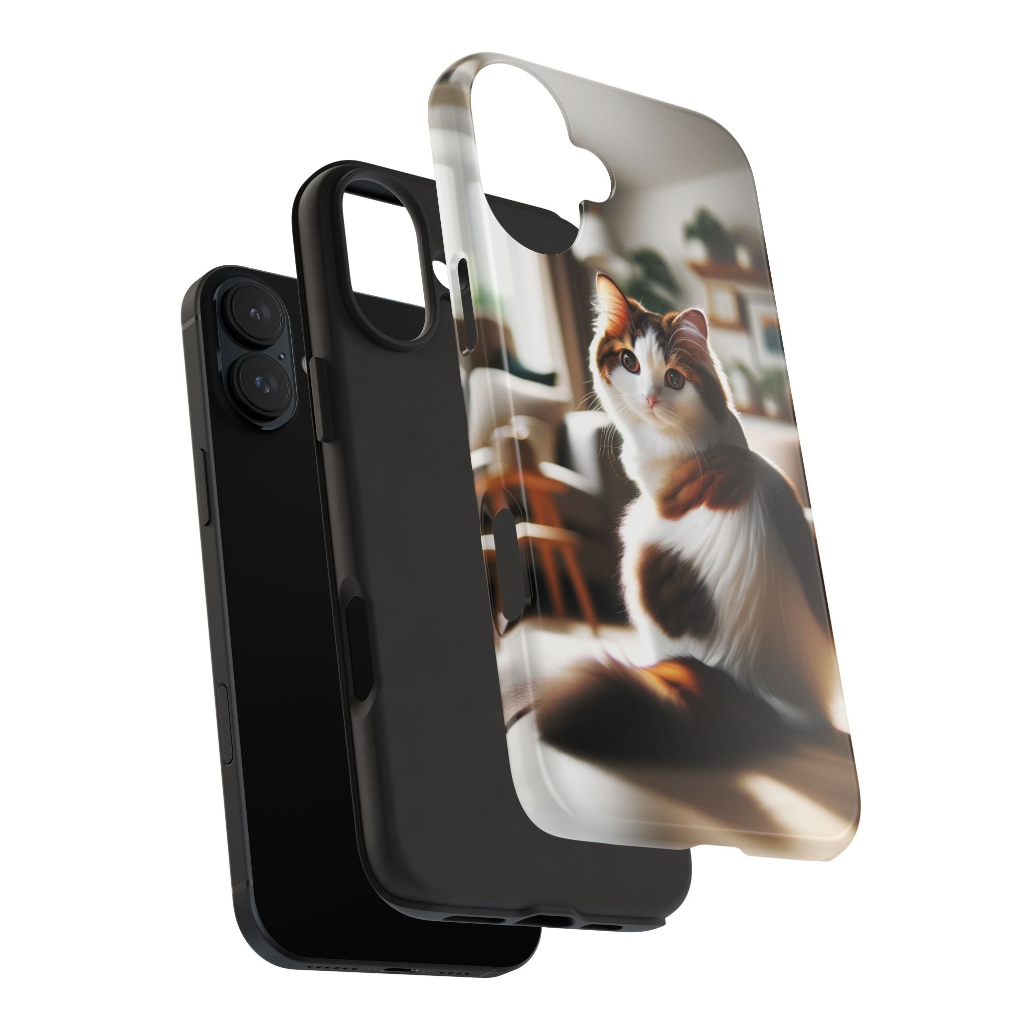 White-brown cat - Tough Phone Case