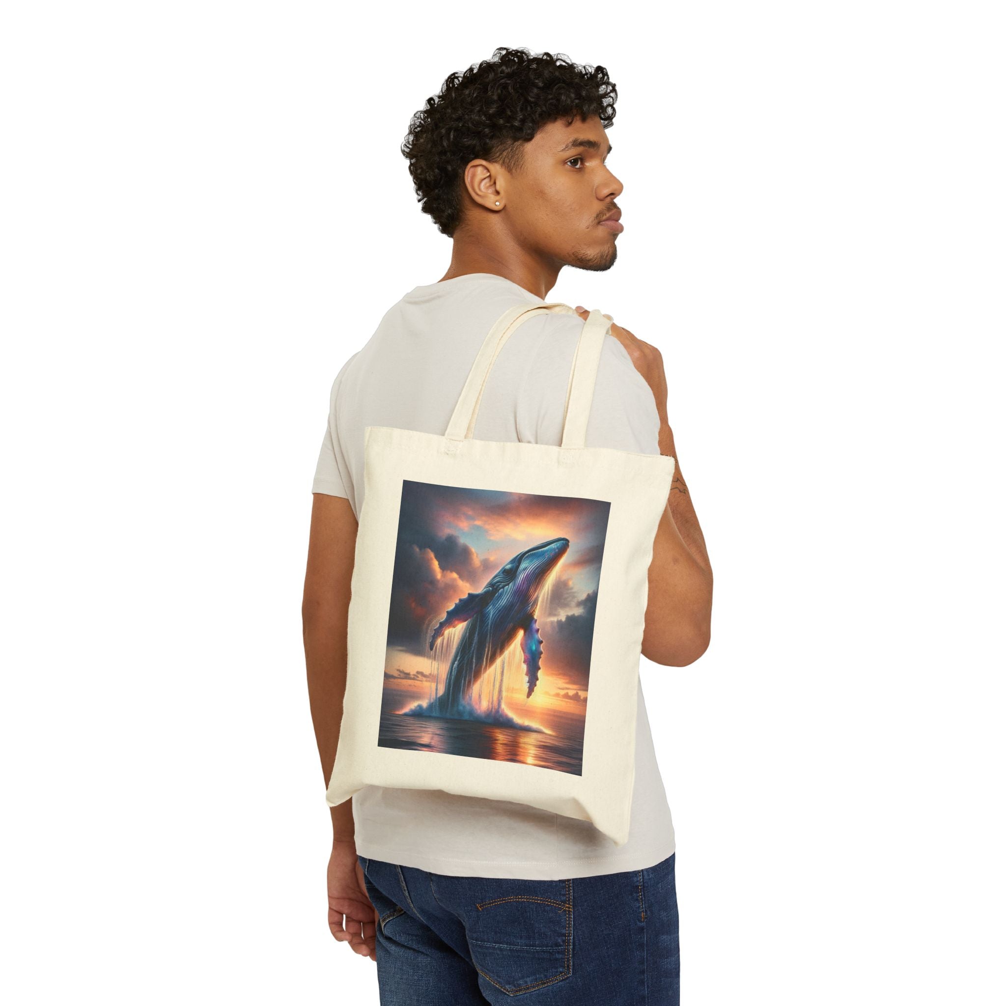 Whale Art - Cotton Canvas Tote Bag