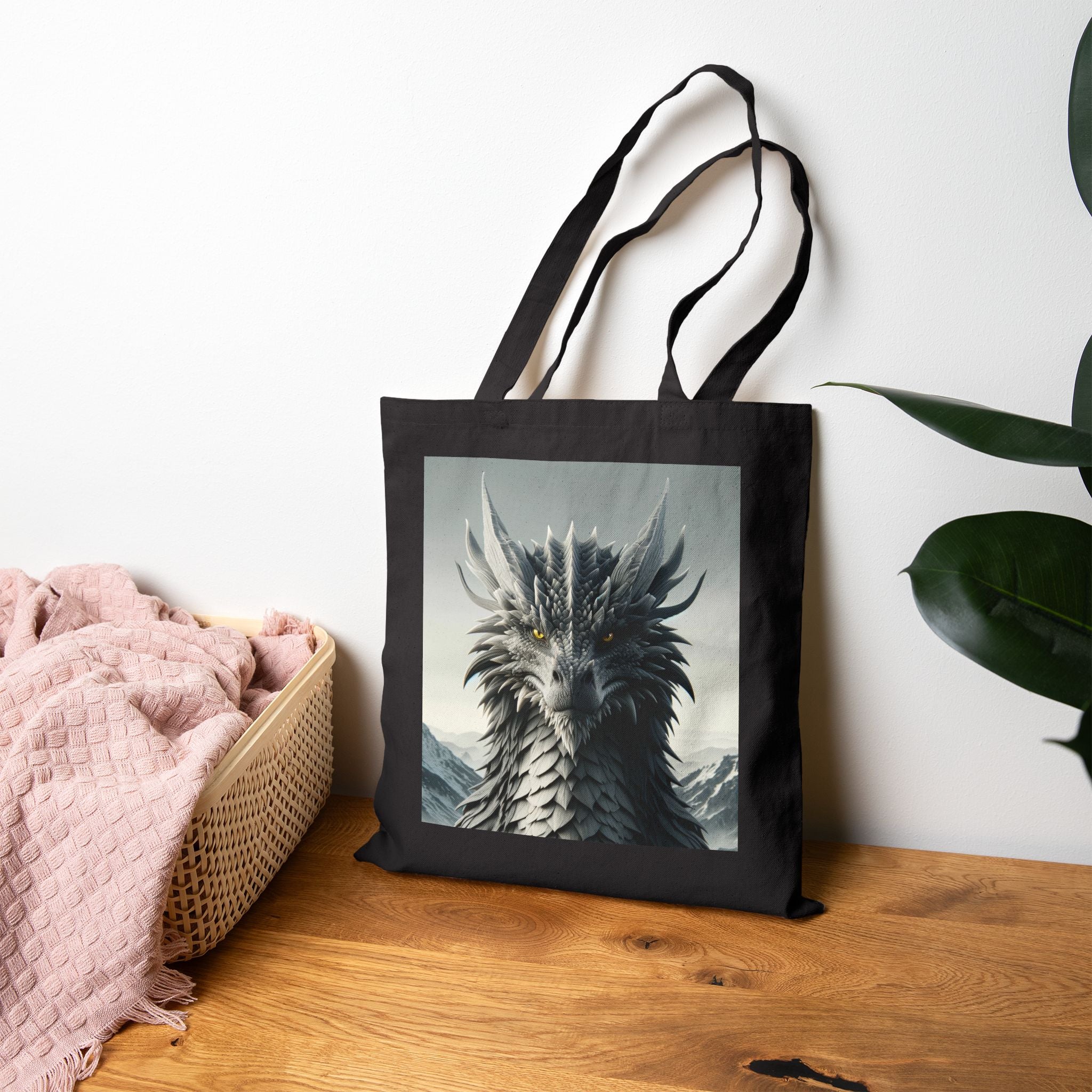 Majestic Dragon - Cotton Canvas Tote Bag