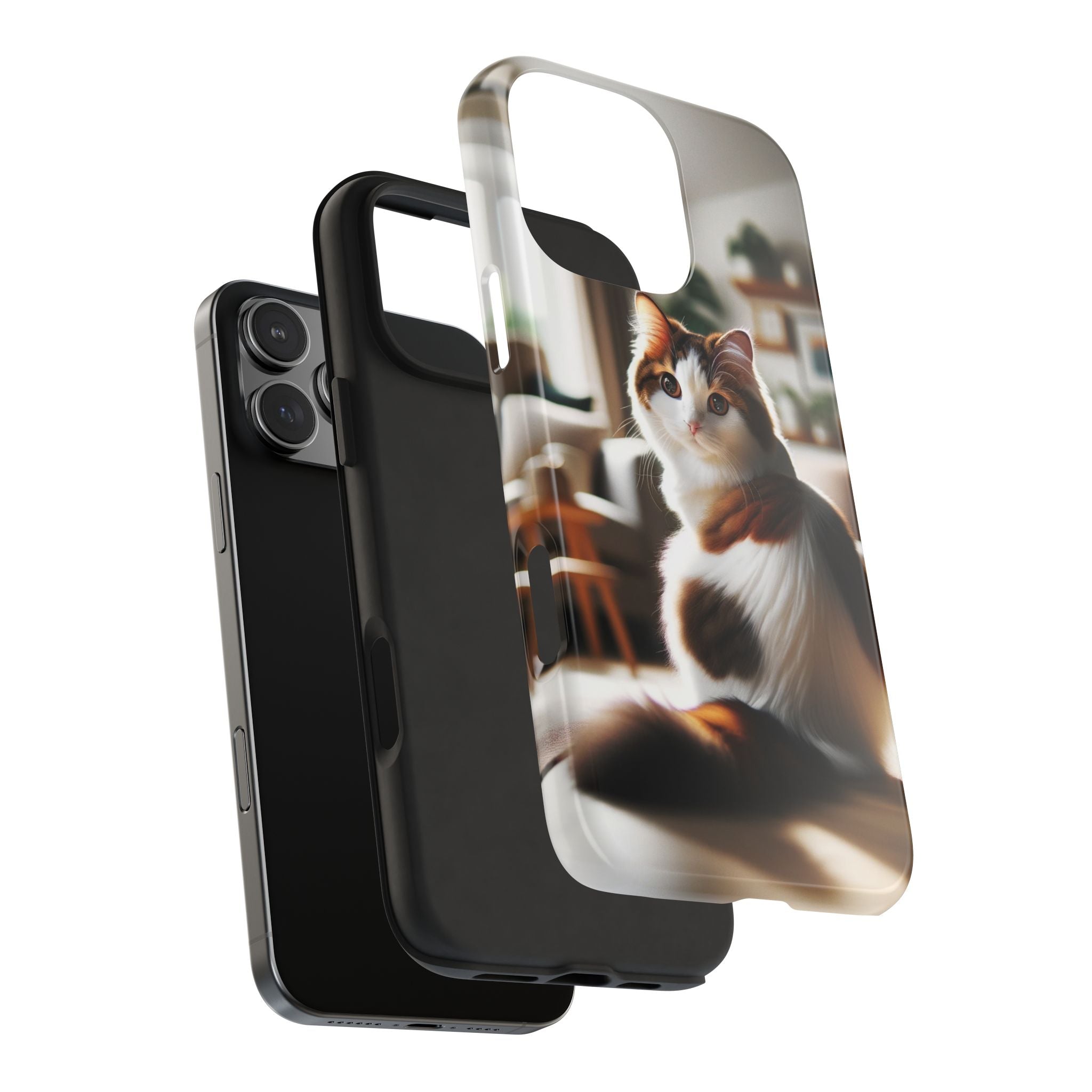 White-brown cat - Tough Phone Case
