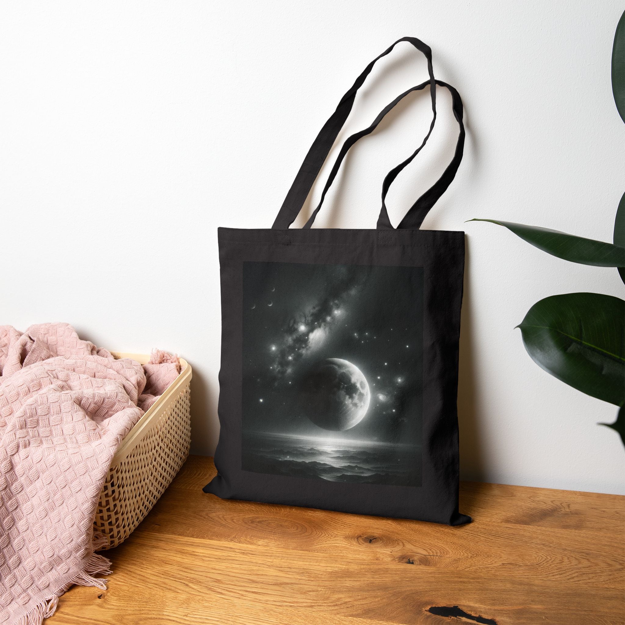 Moon - Cotton Canvas Tote Bag