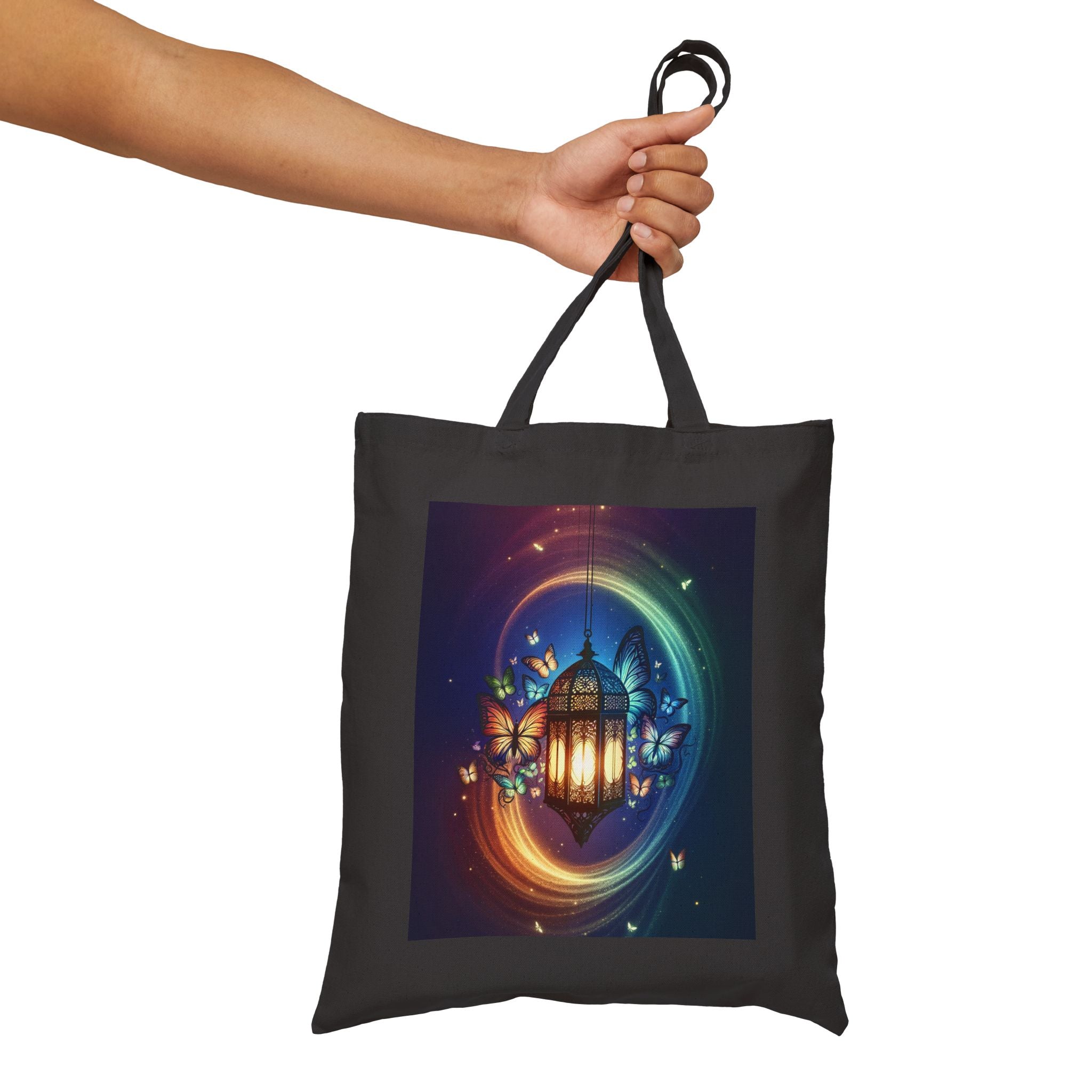 Colorful Garden Lantern - Cotton Canvas Tote Bag