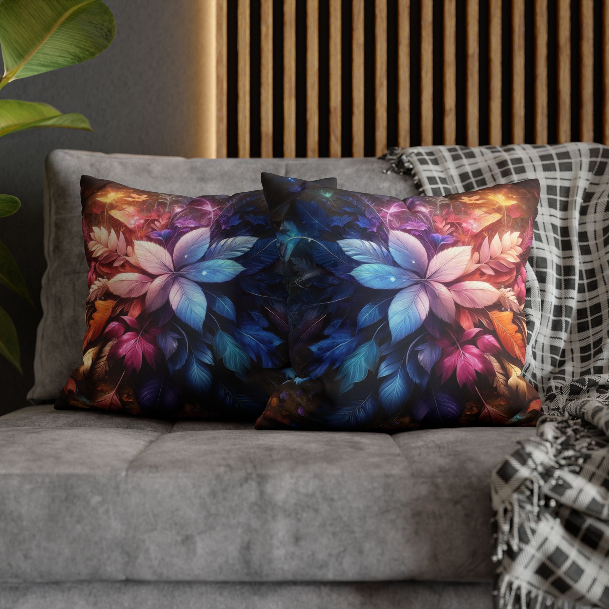 Magical leaves, pastel coloured - Suede Square Pillowcase