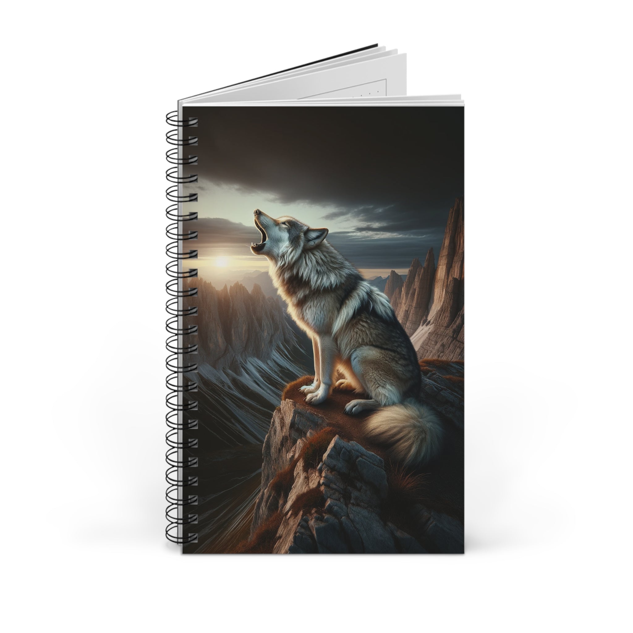 Wolf howling on a mountain - Spiral Journal (EU)