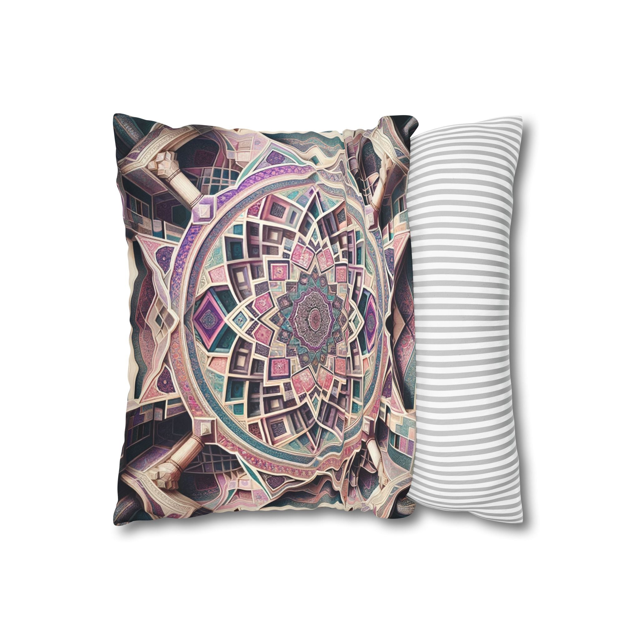Persian Art (purple-grey) - Suede Square Pillowcase