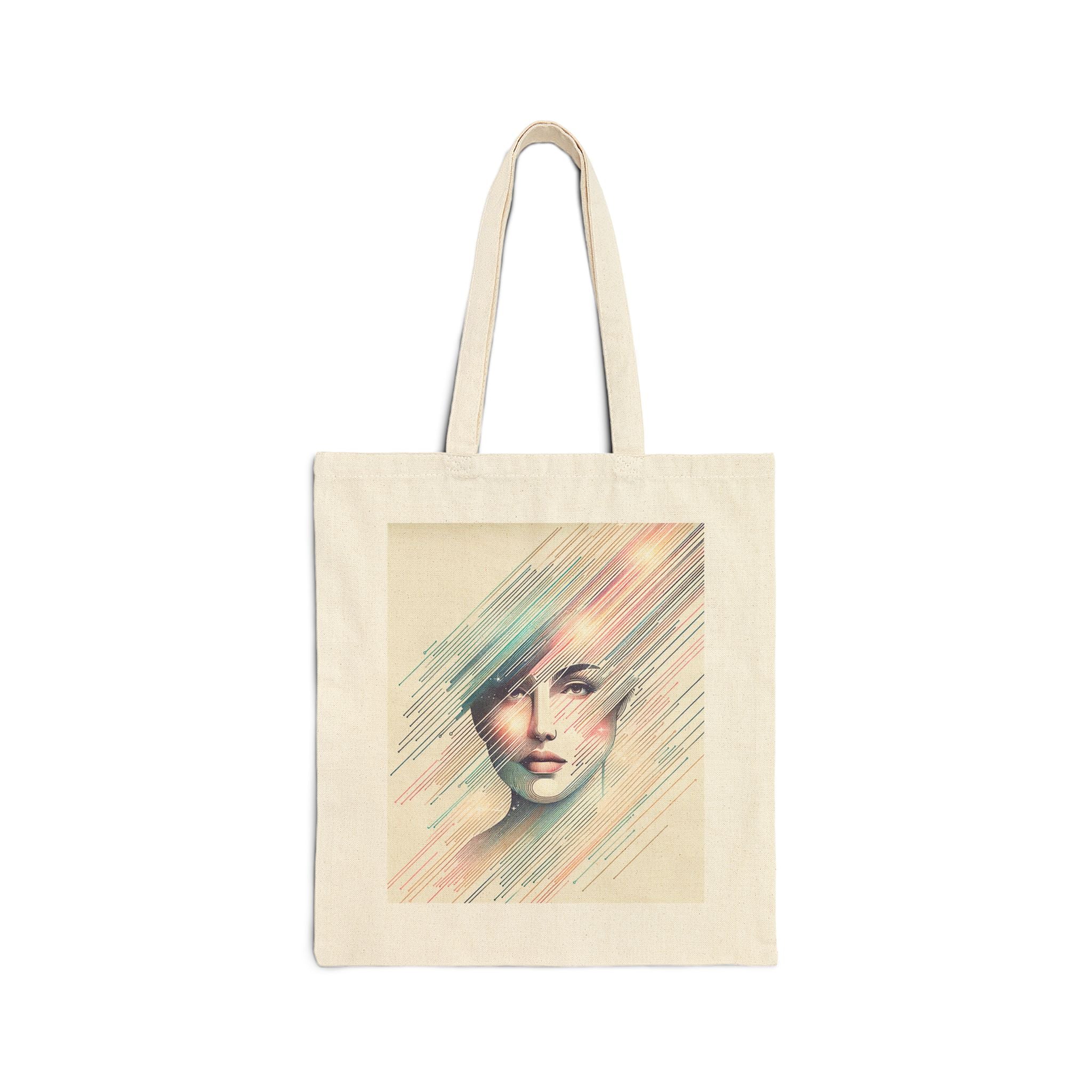 Artistic Face Design - Cotton Canvas Tote Bag