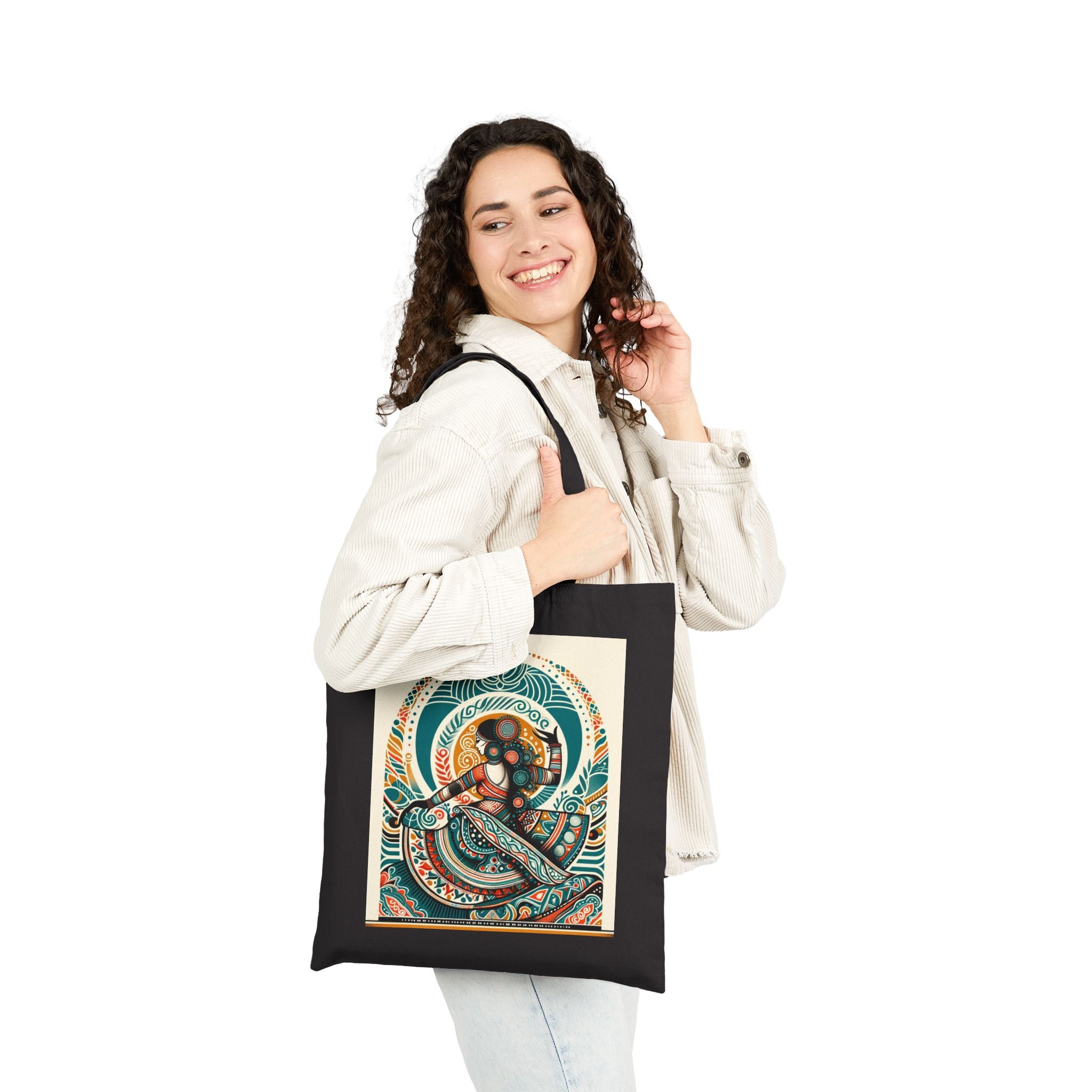 Bohemian Chakra Tote Bag - Cotton Canvas Tote Bag