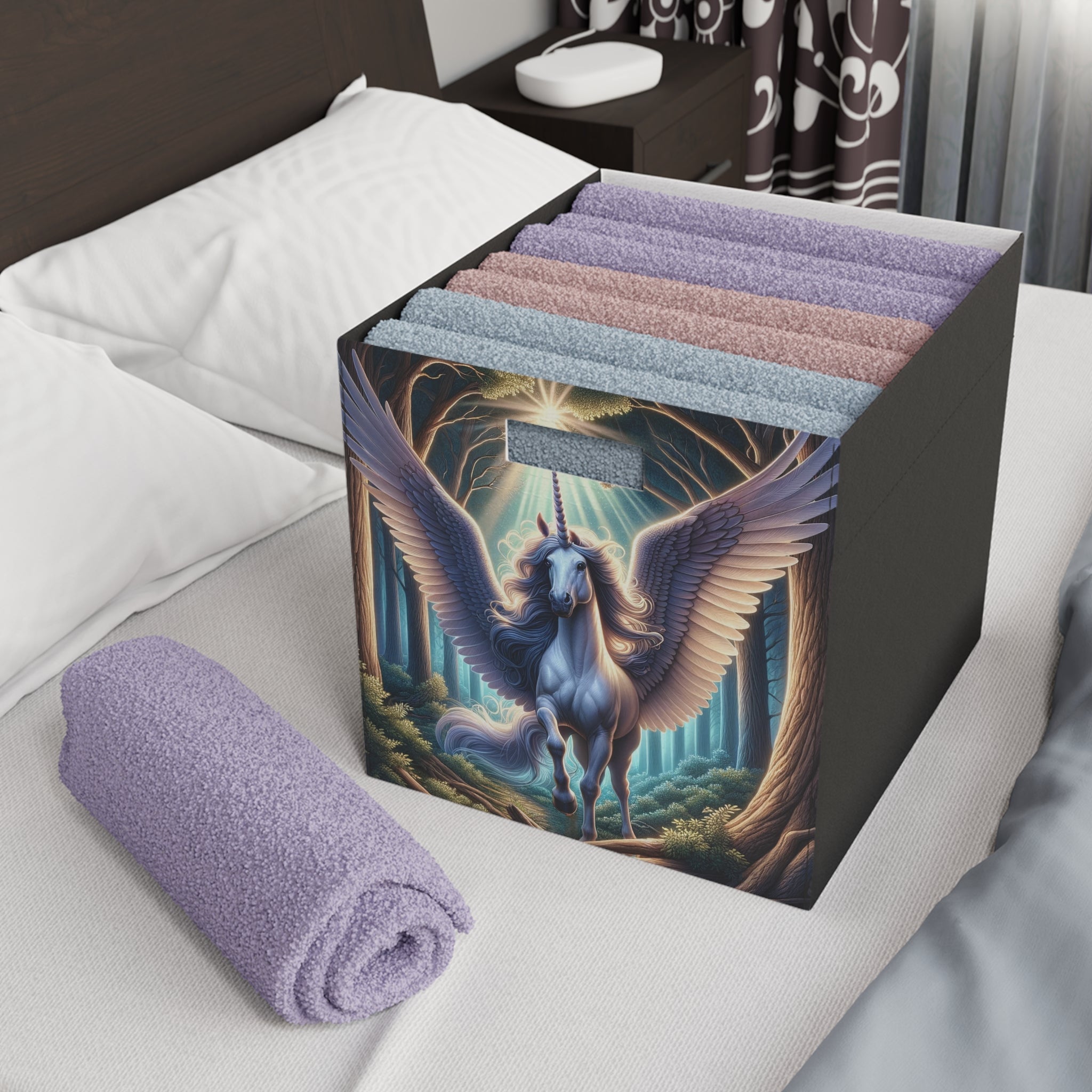 Unicorn landing in the forest - Storage Box