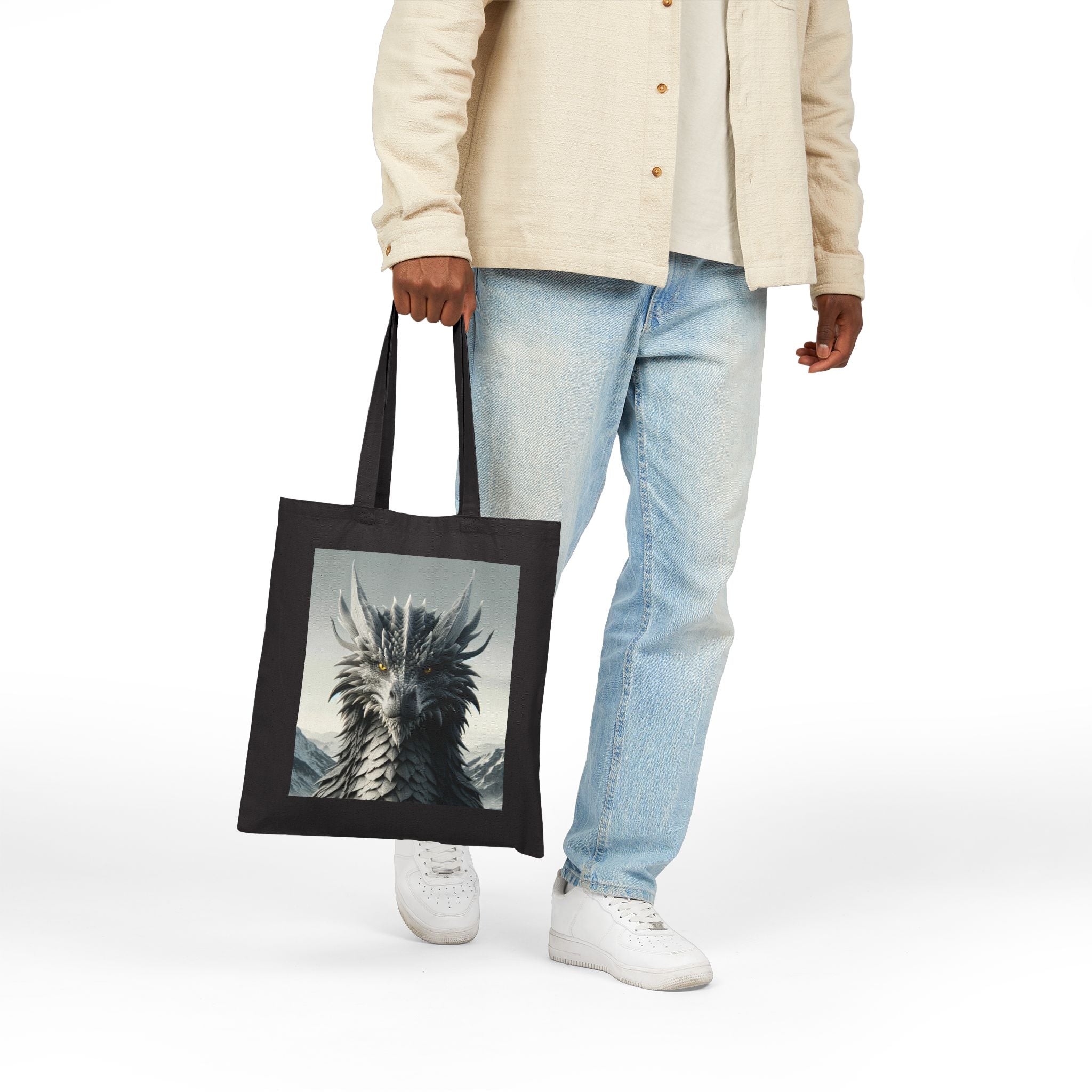 Majestic Dragon - Cotton Canvas Tote Bag