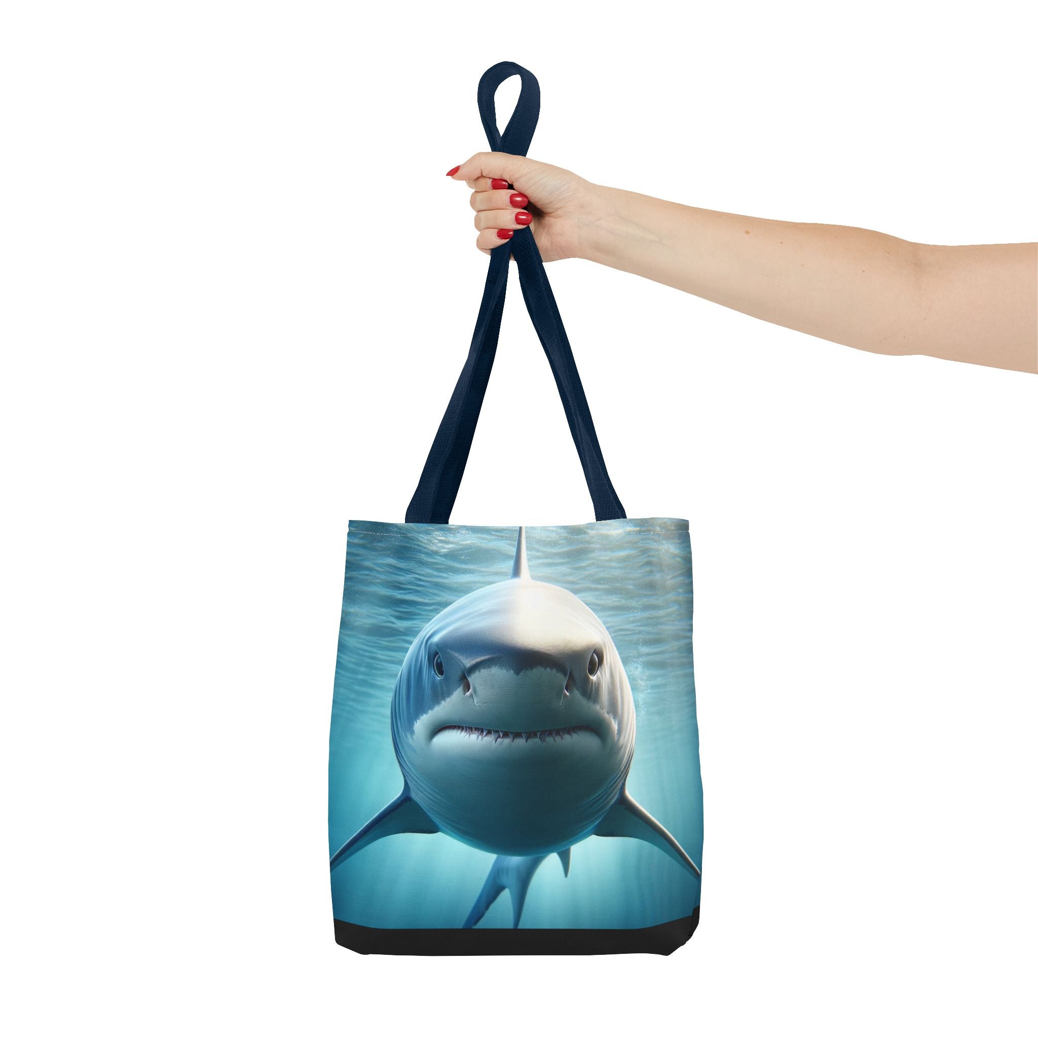 Fierce Shark Tote Bag, Ocean Lover Gift, Beach Bag, Animal Print Tote, Eco-Friendly Shopping Bag