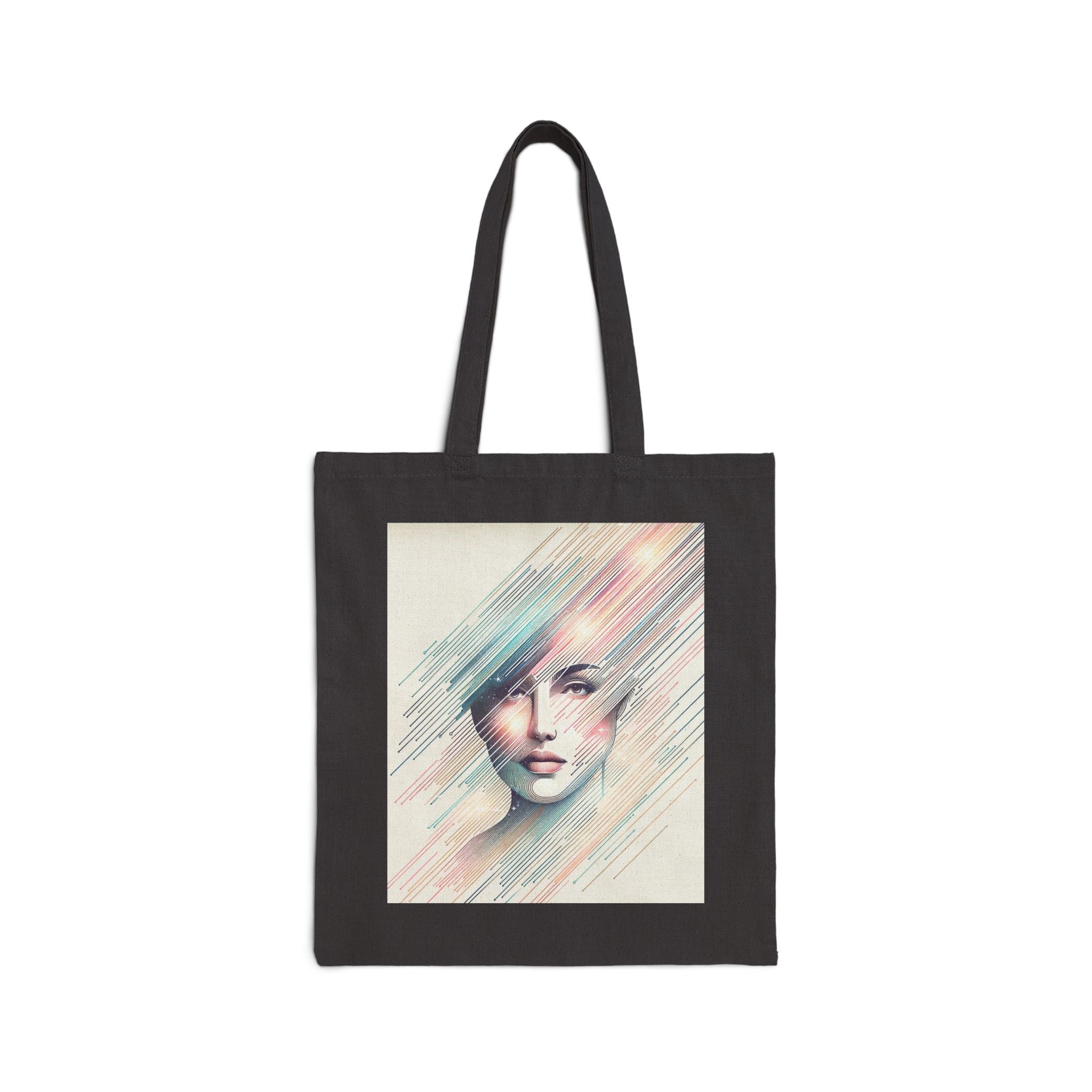 Artistic Face Design - Cotton Canvas Tote Bag