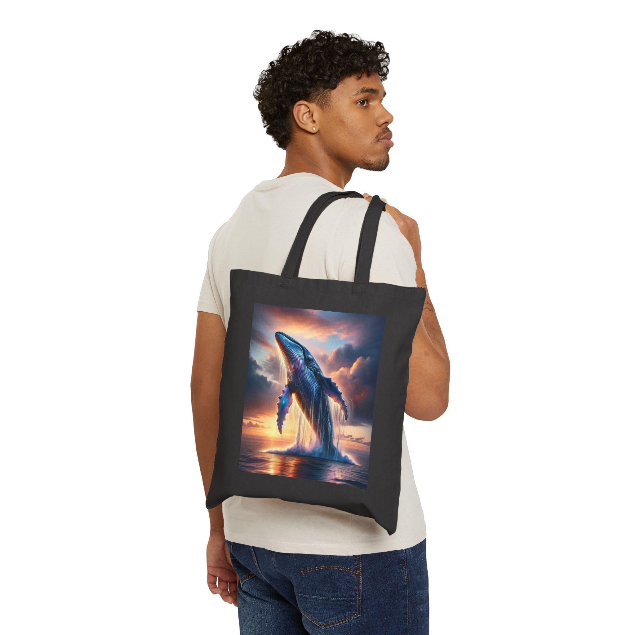 Whale Art - Cotton Canvas Tote Bag