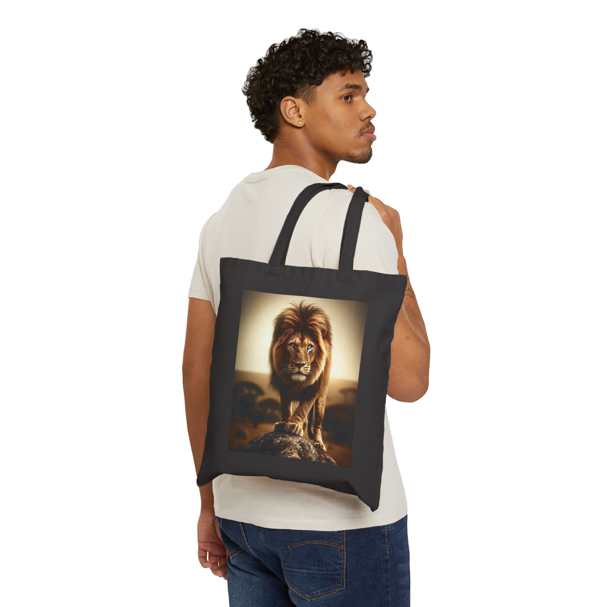 Majestic Lion - Cotton Canvas Tote Bag