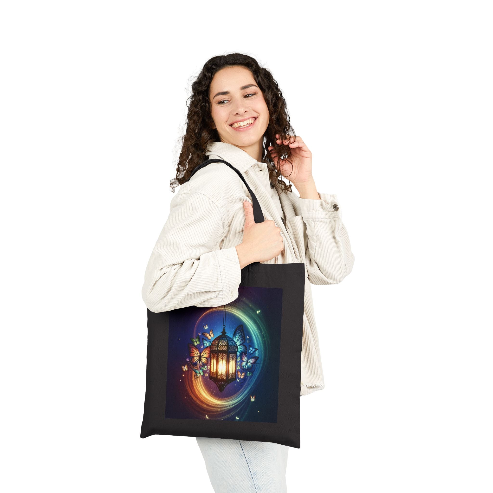 Colorful Garden Lantern - Cotton Canvas Tote Bag
