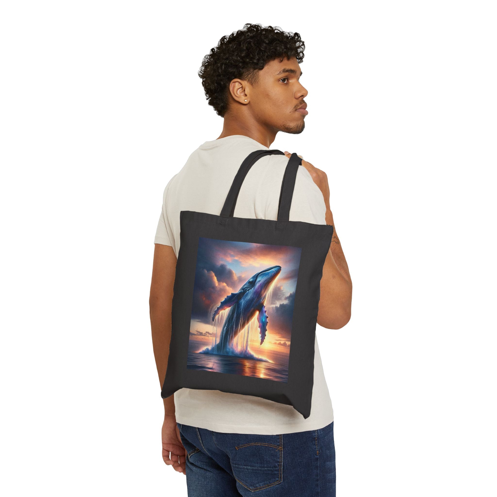Whale Art - Cotton Canvas Tote Bag