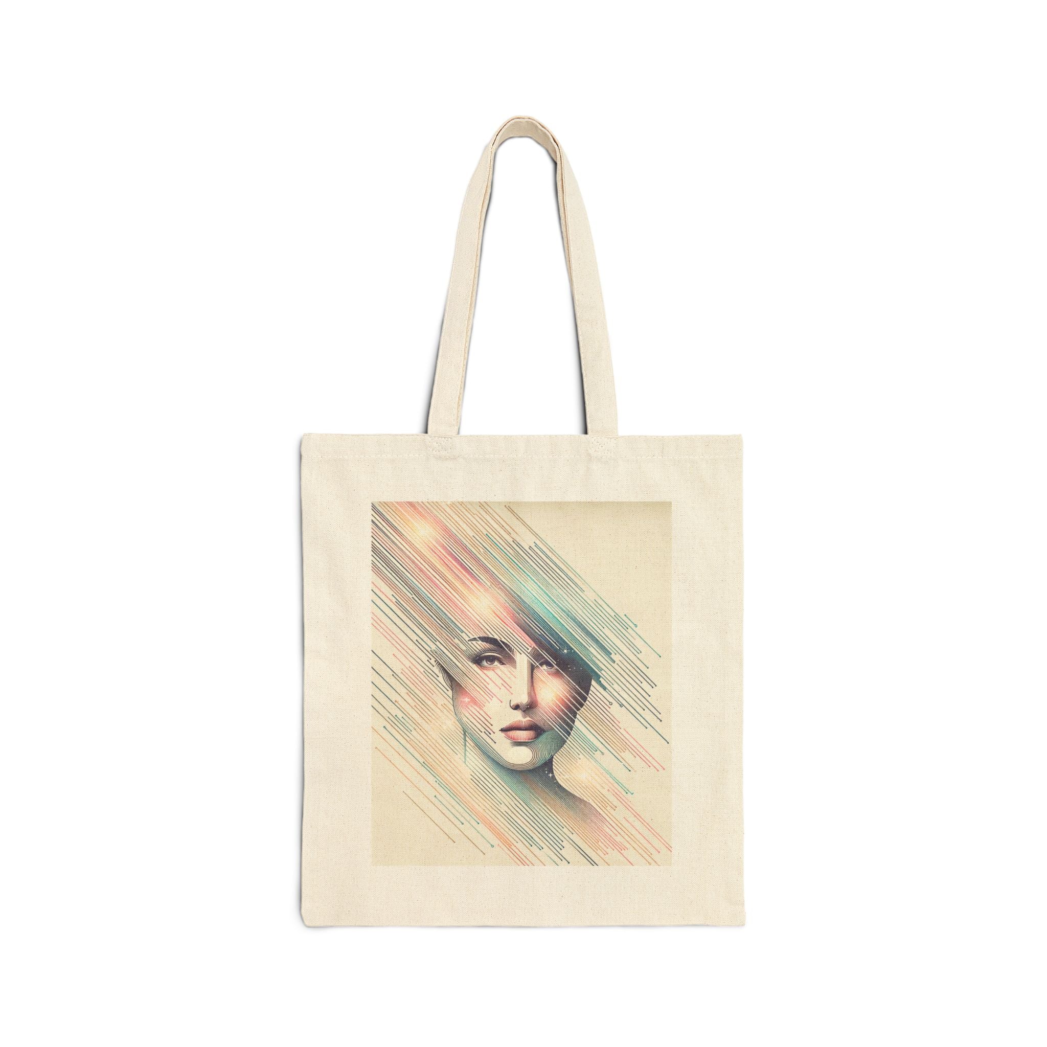 Artistic Face Design - Cotton Canvas Tote Bag