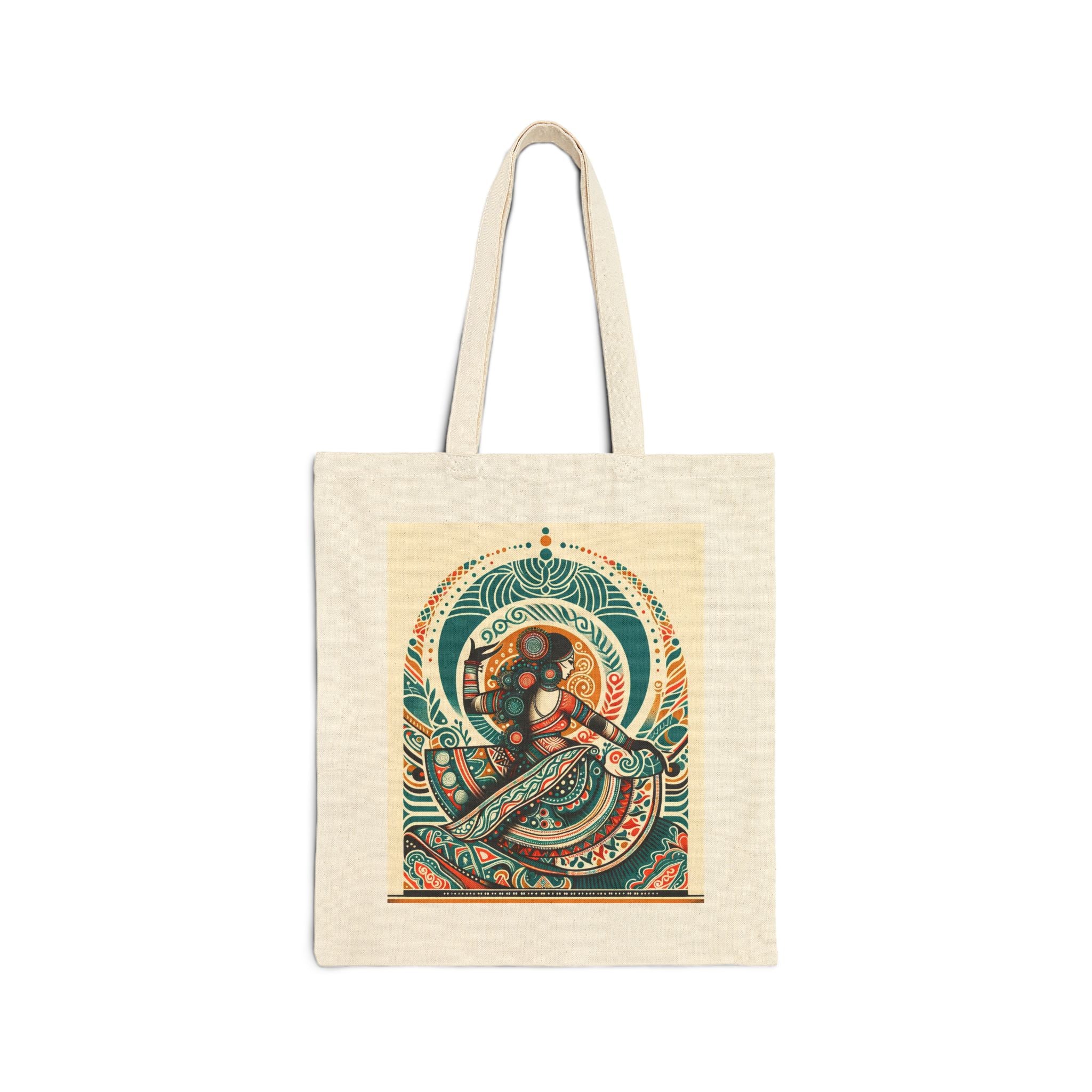 Bohemian Chakra Tote Bag - Cotton Canvas Tote Bag
