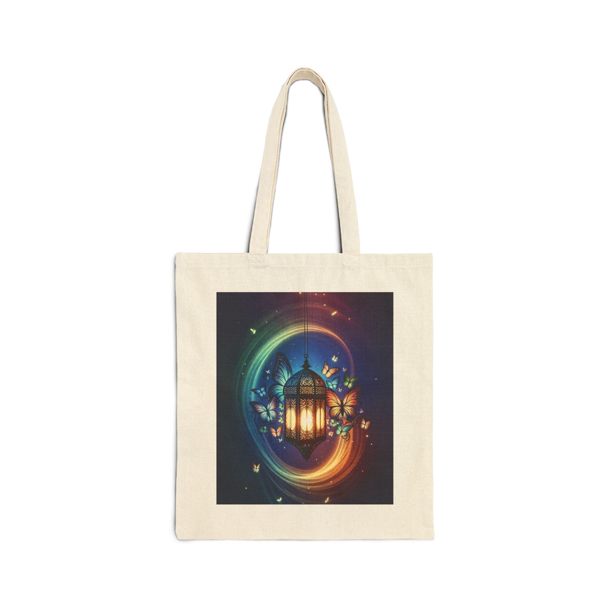 Colorful Garden Lantern - Cotton Canvas Tote Bag