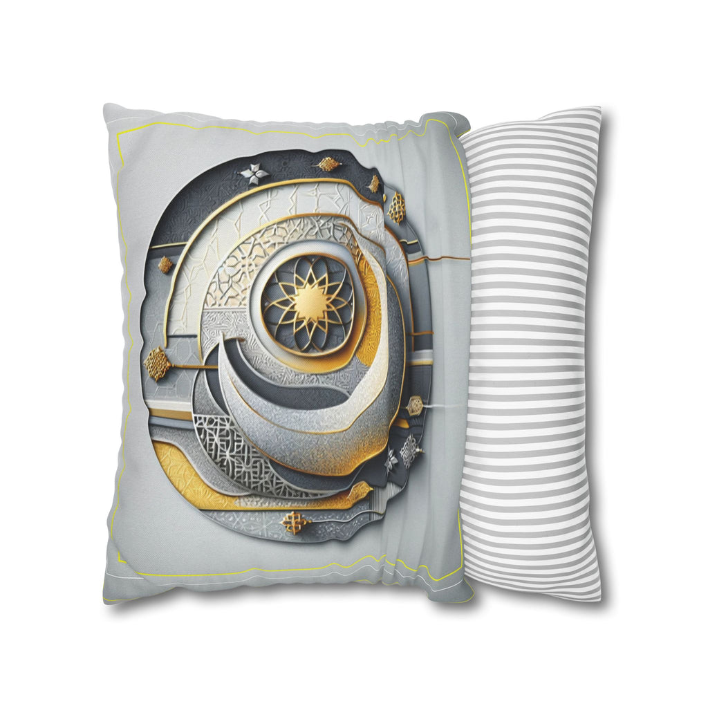 Islamic Art, Light-grey  - Polyester Square Pillowcase