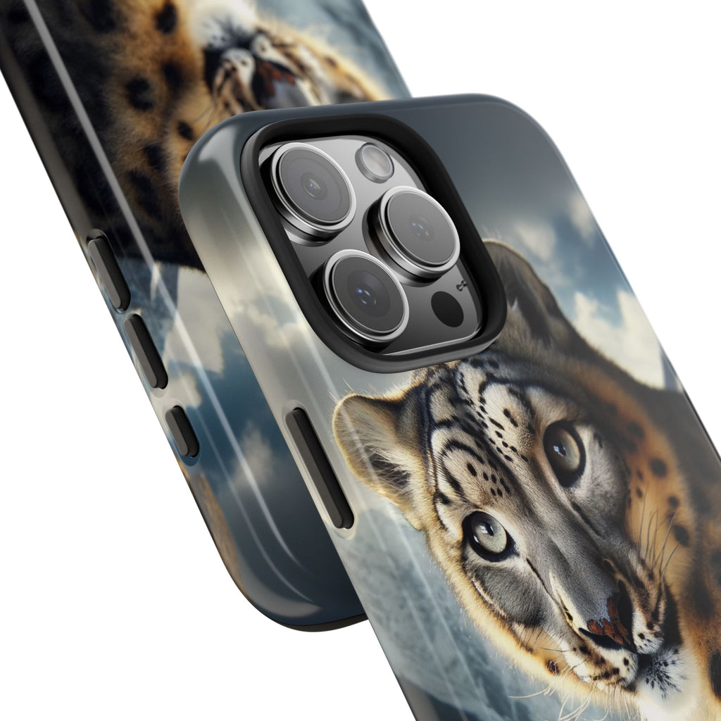 Curious Snow Leopard - Tough Phone Case