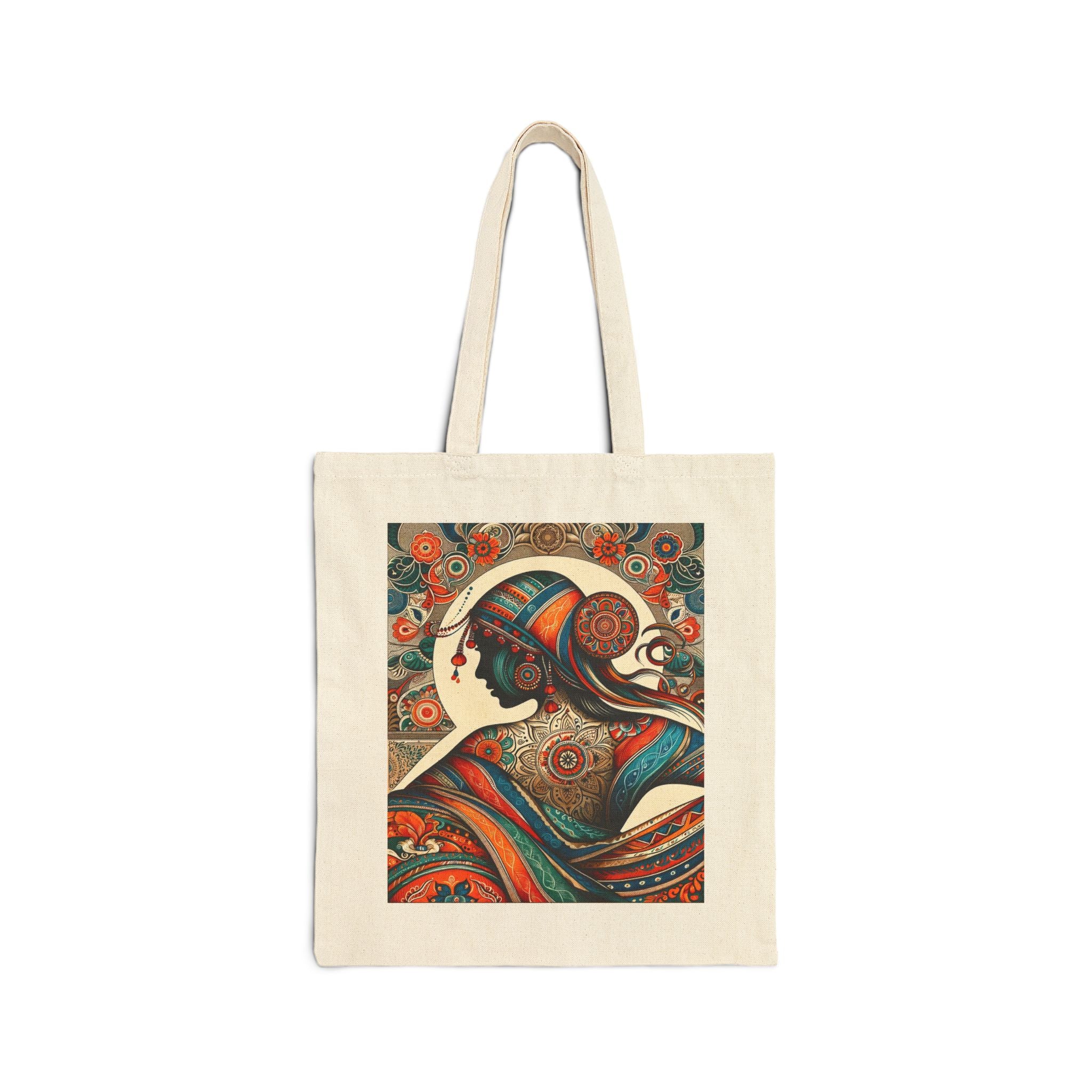 Artistic lady - Cotton Canvas Tote Bag
