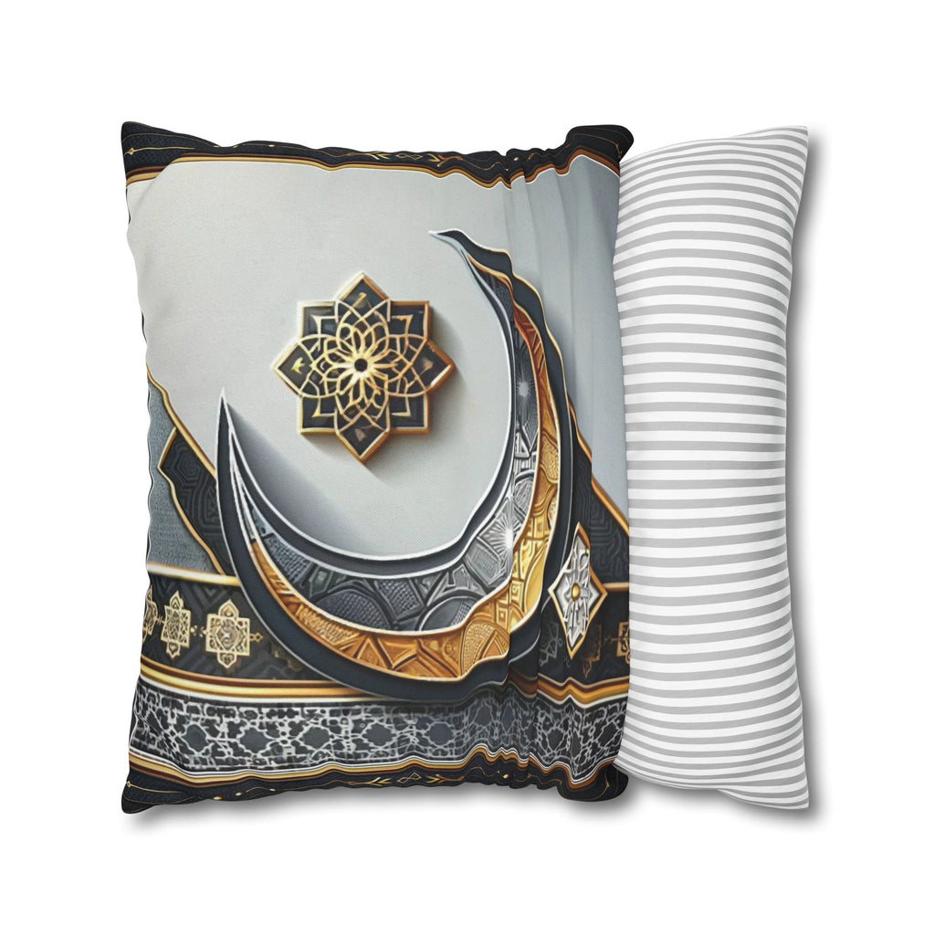 Islamic Art, moon and star  - Polyester Square Pillowcase