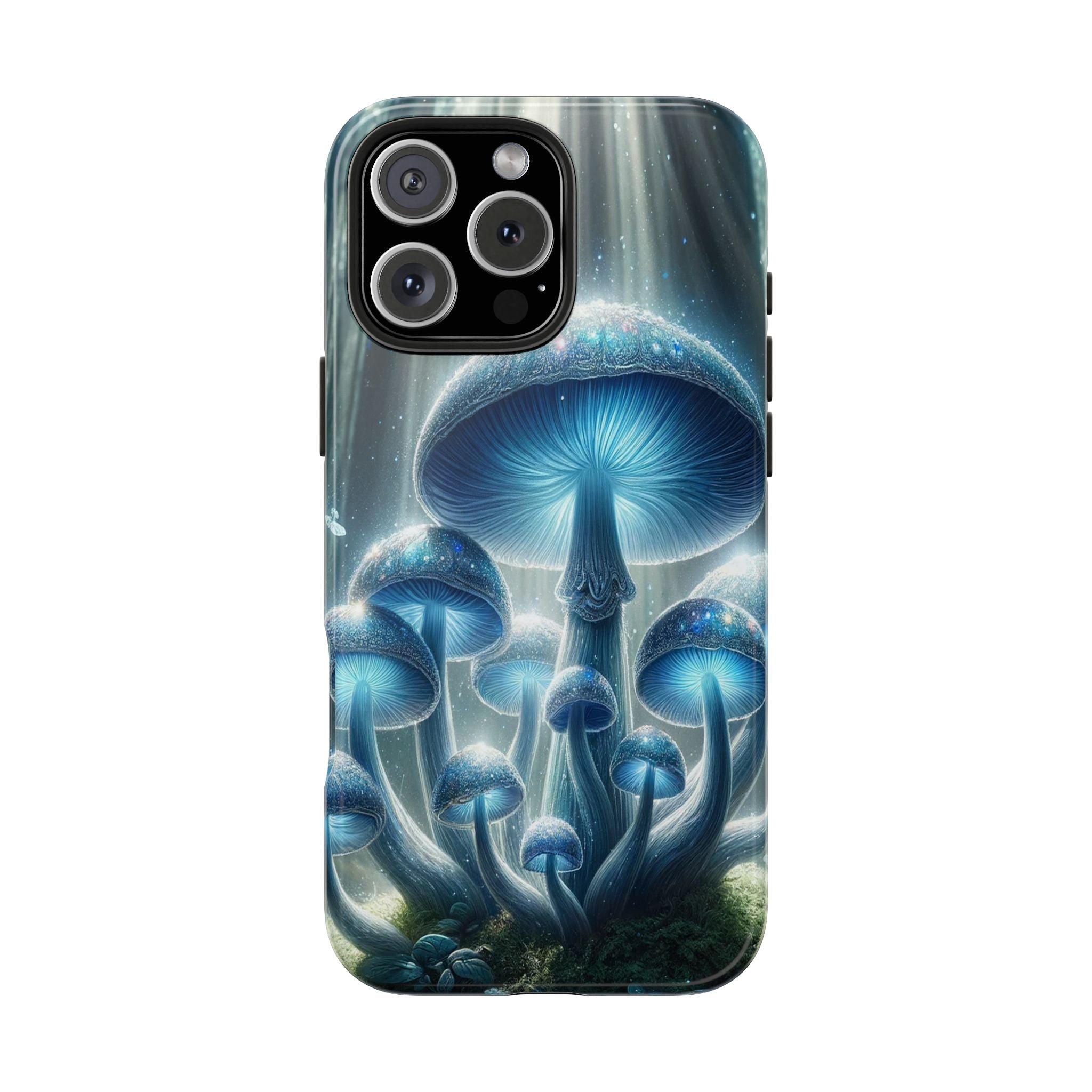 Light blue mushrooms - Tough Phone Case
