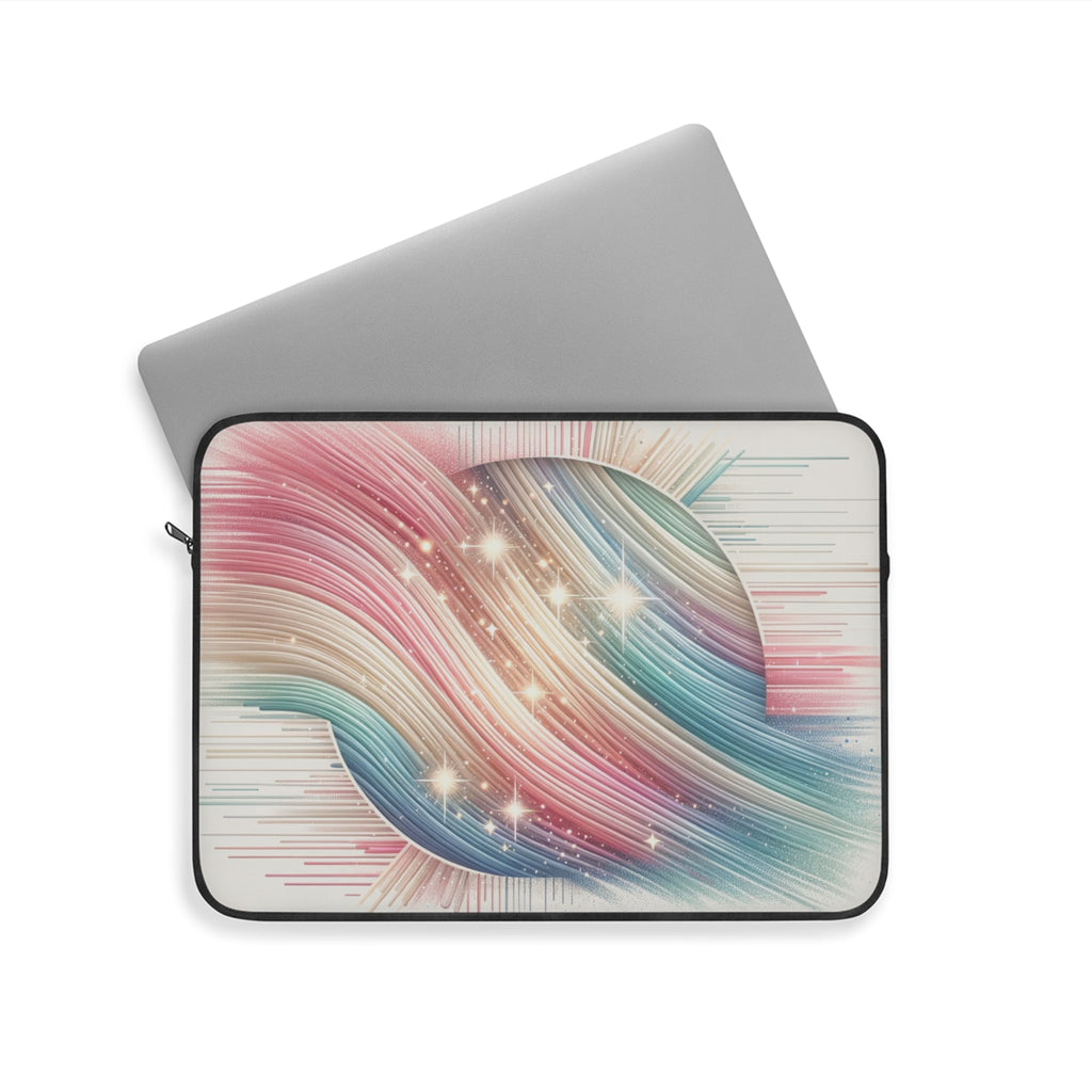Pastel lines through circle - Laptop Sleeve