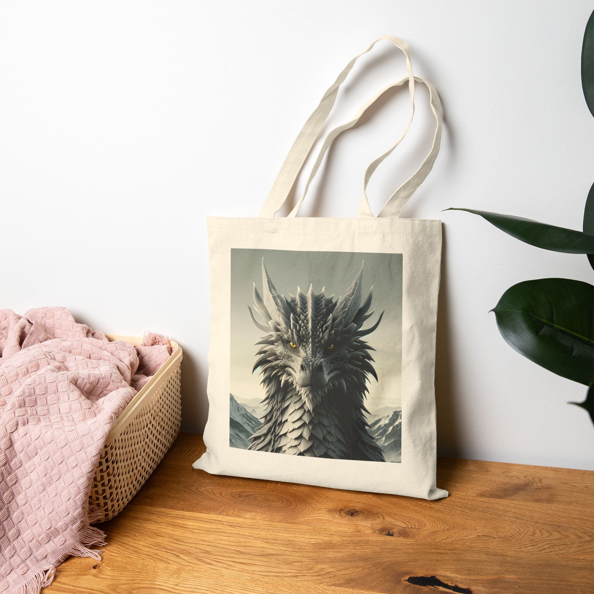 Majestic Dragon - Cotton Canvas Tote Bag