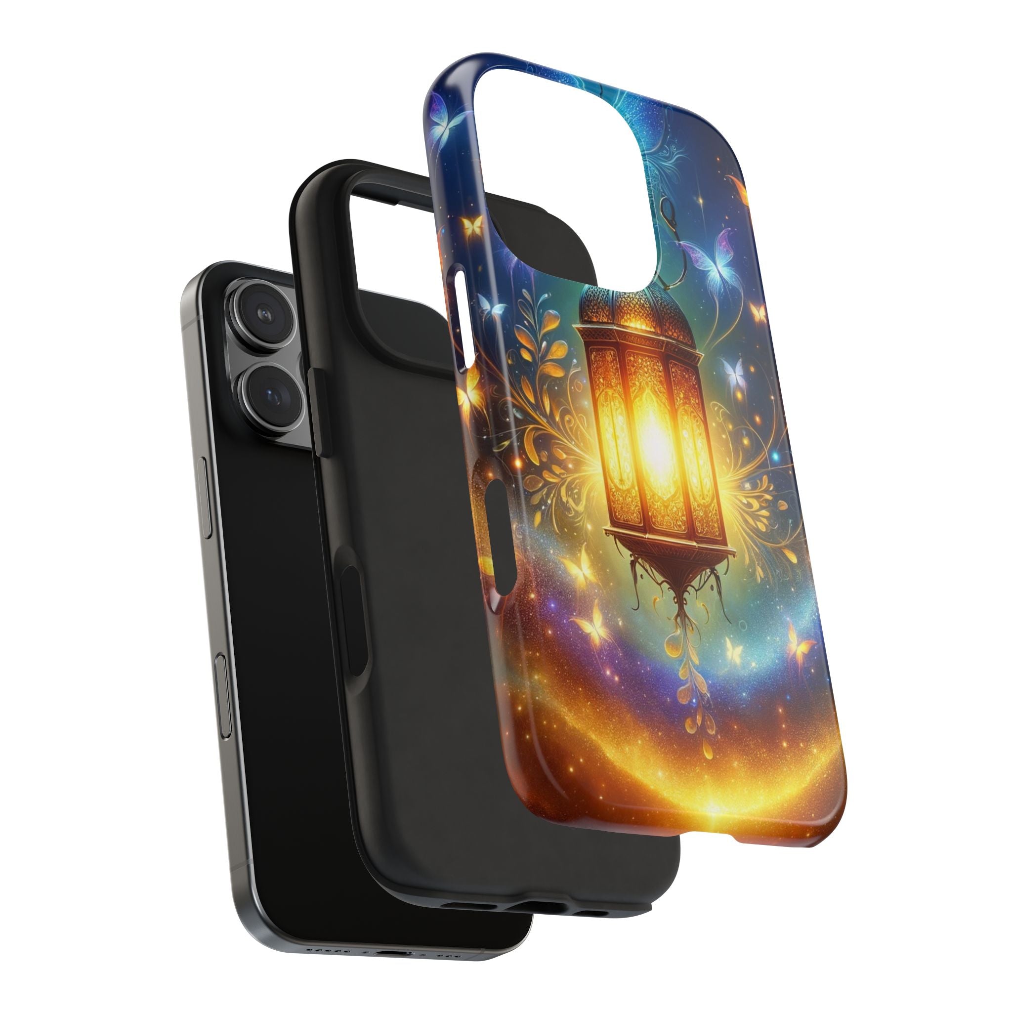 Butterflies around a lamp - Tough Phone Case