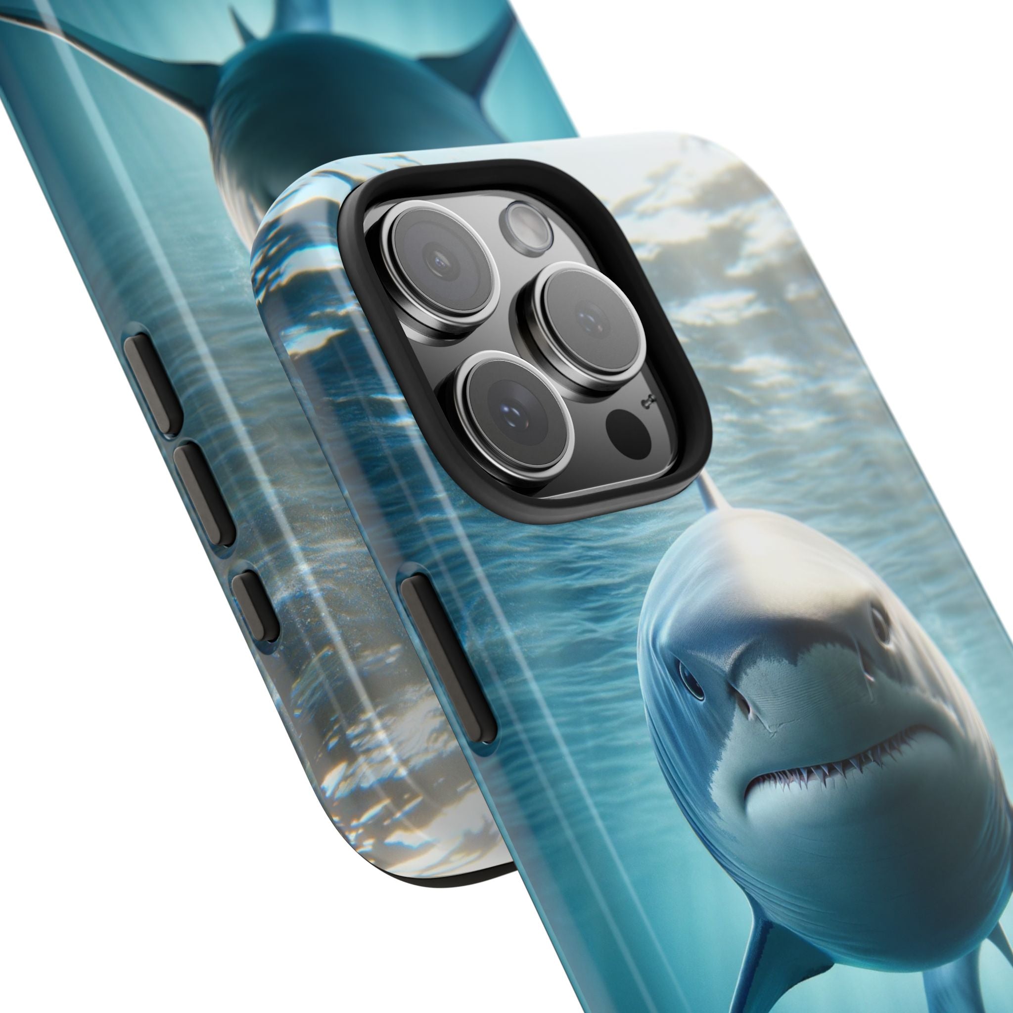 Curious shark - Tough Phone Case